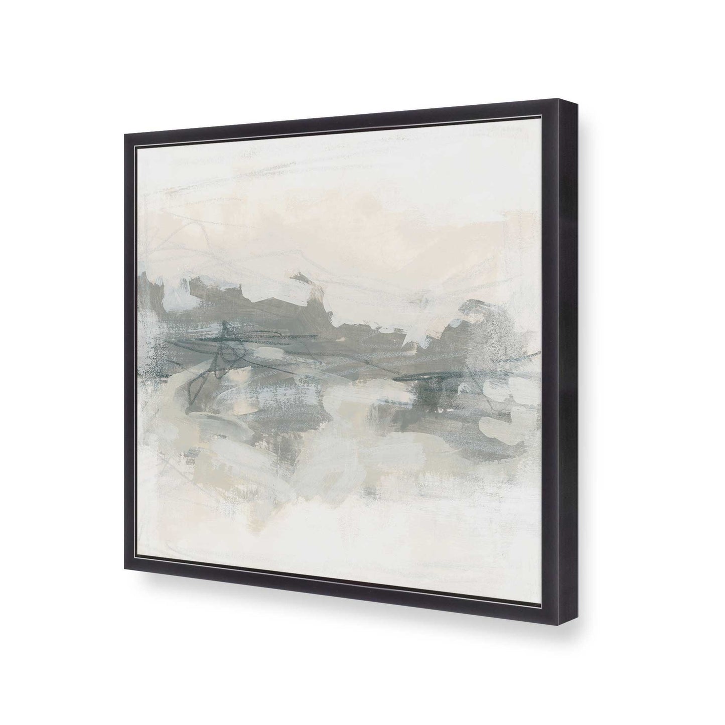 [Color:Weathered Zinc], Picture of art in a Weathered Zinc frame at an angle