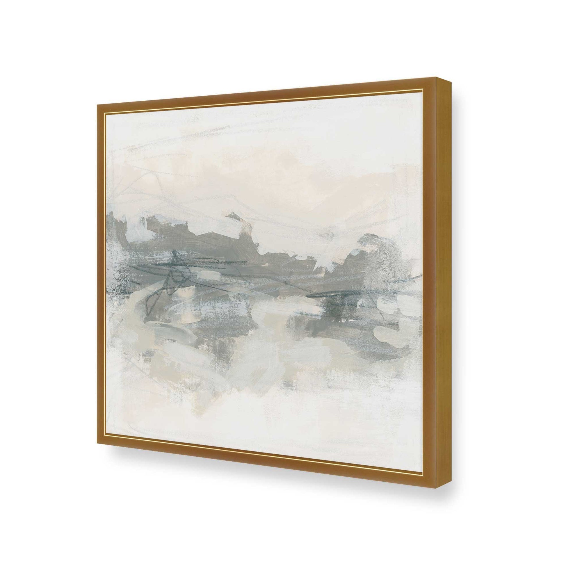 [Color:Polished Gold], Picture of art in a Polished Gold frame at an angle