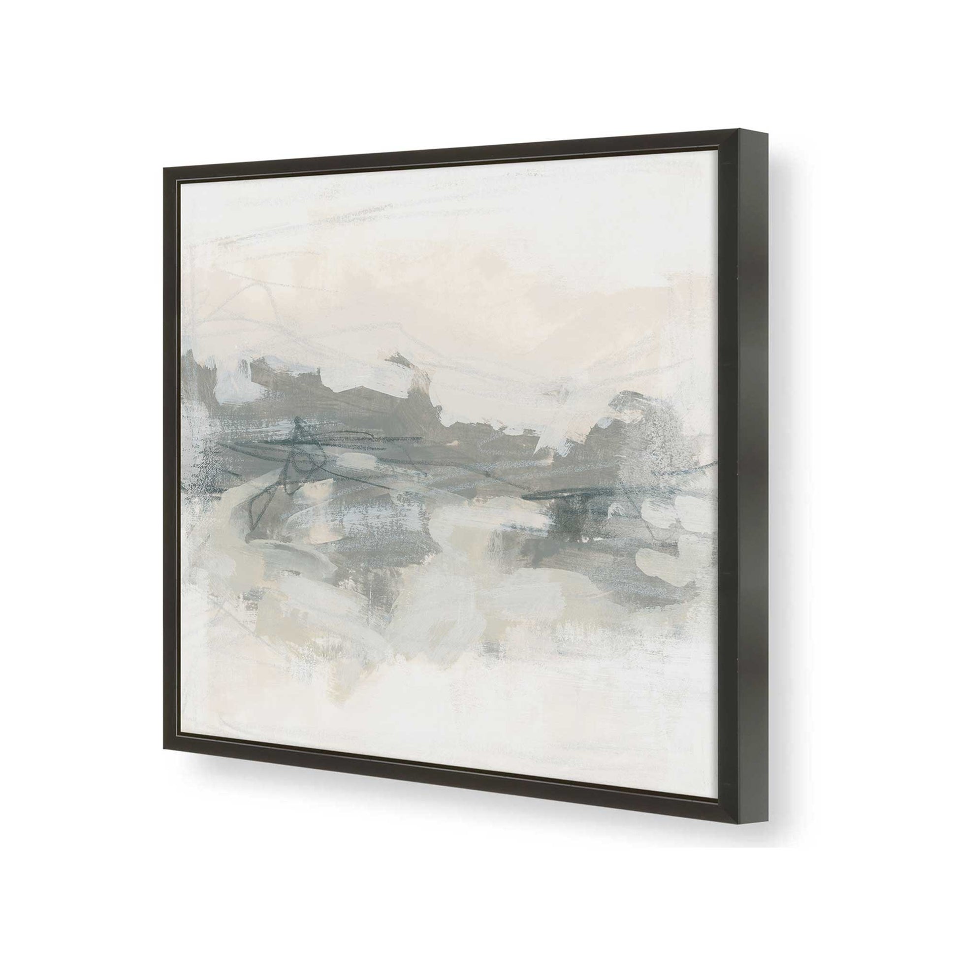 [Color:Satin Black], Picture of art in a Satin Black frame at an angle
