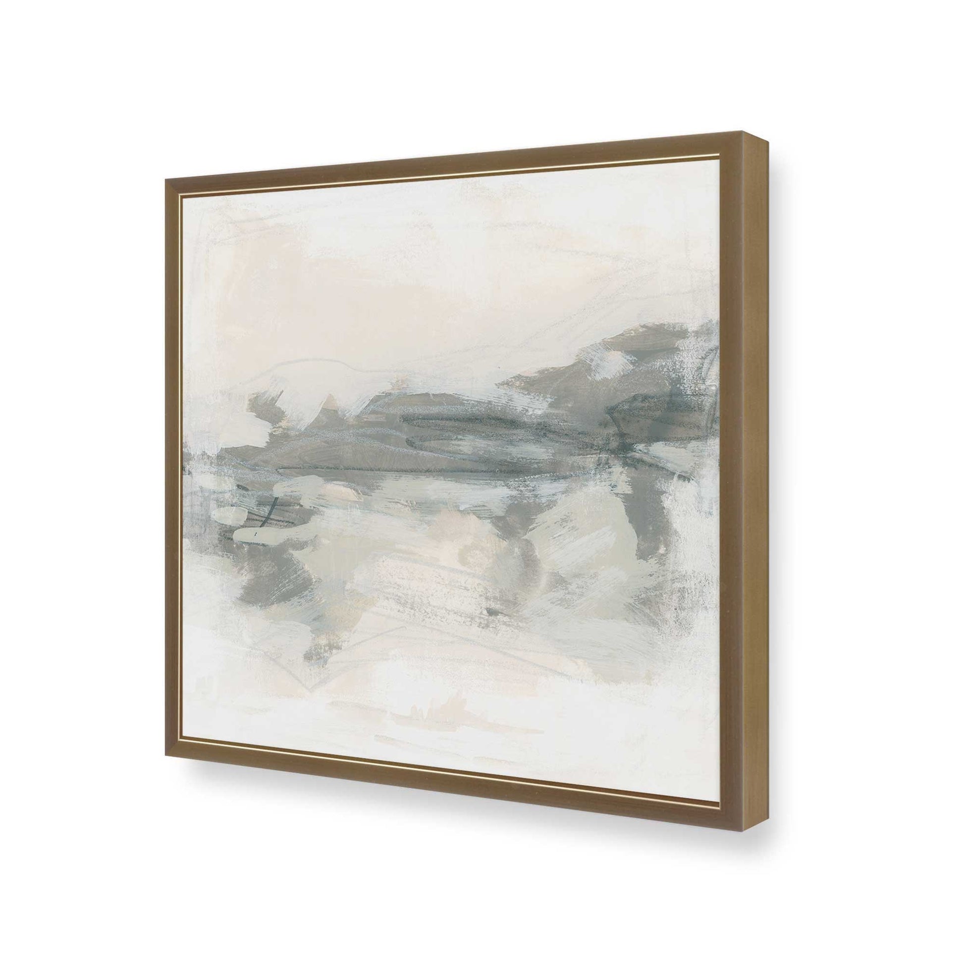 [Color:Brushed Gold], Picture of art in a Brushed Gold frame at an angle