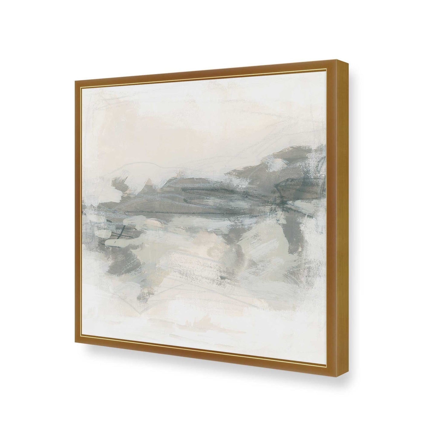 [Color:Polished Gold], Picture of art in a Polished Gold frame at an angle