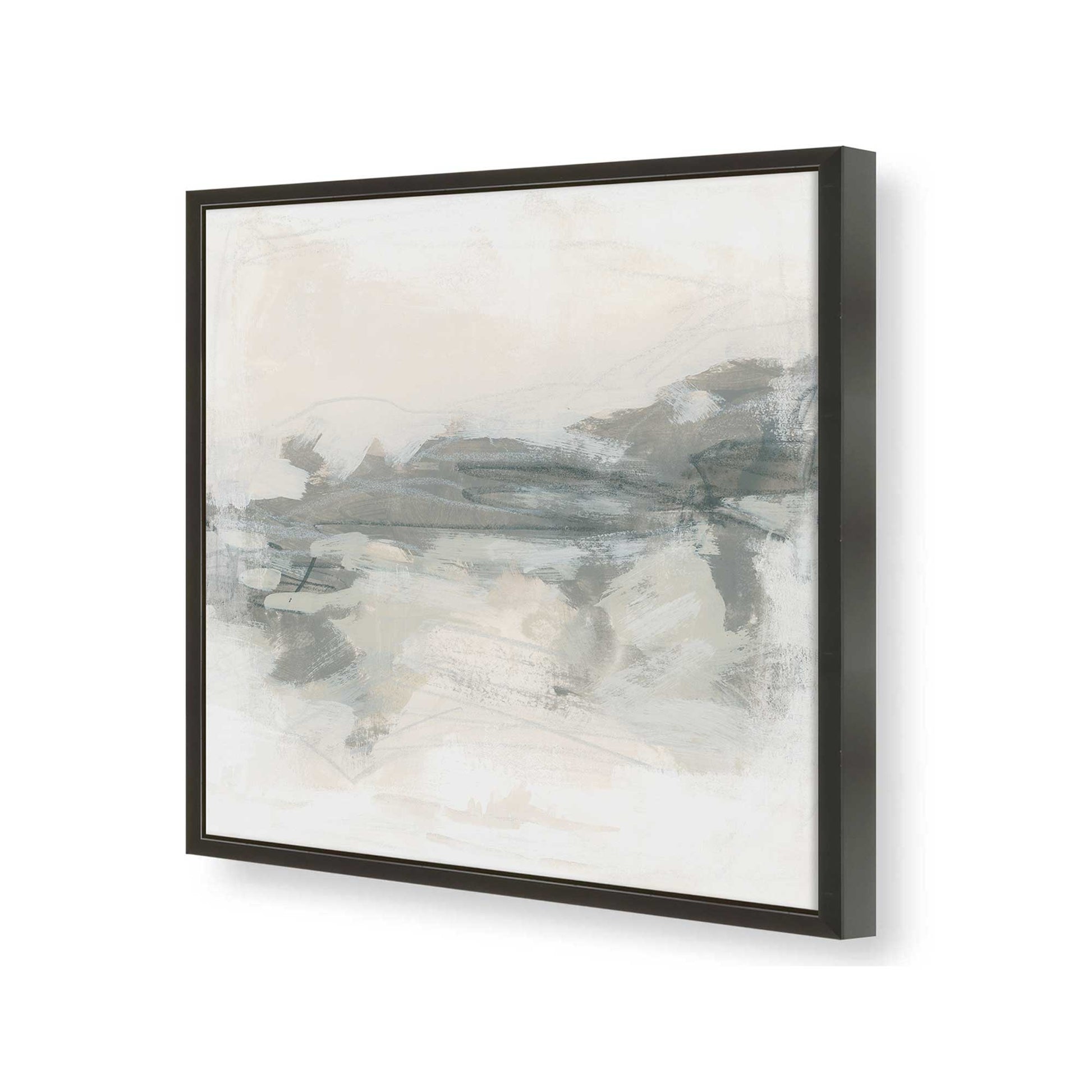 [Color:Satin Black], Picture of art in a Satin Black frame at an angle
