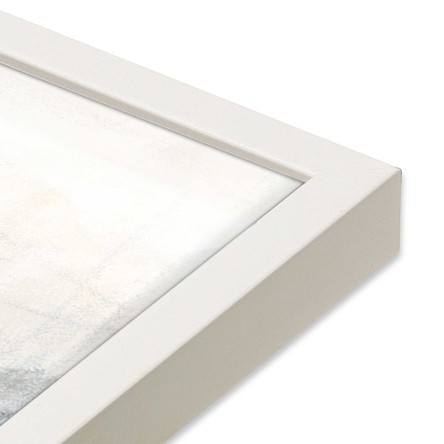 [Color:Opaque White], Picture of art in a Opaque White frame of the corner