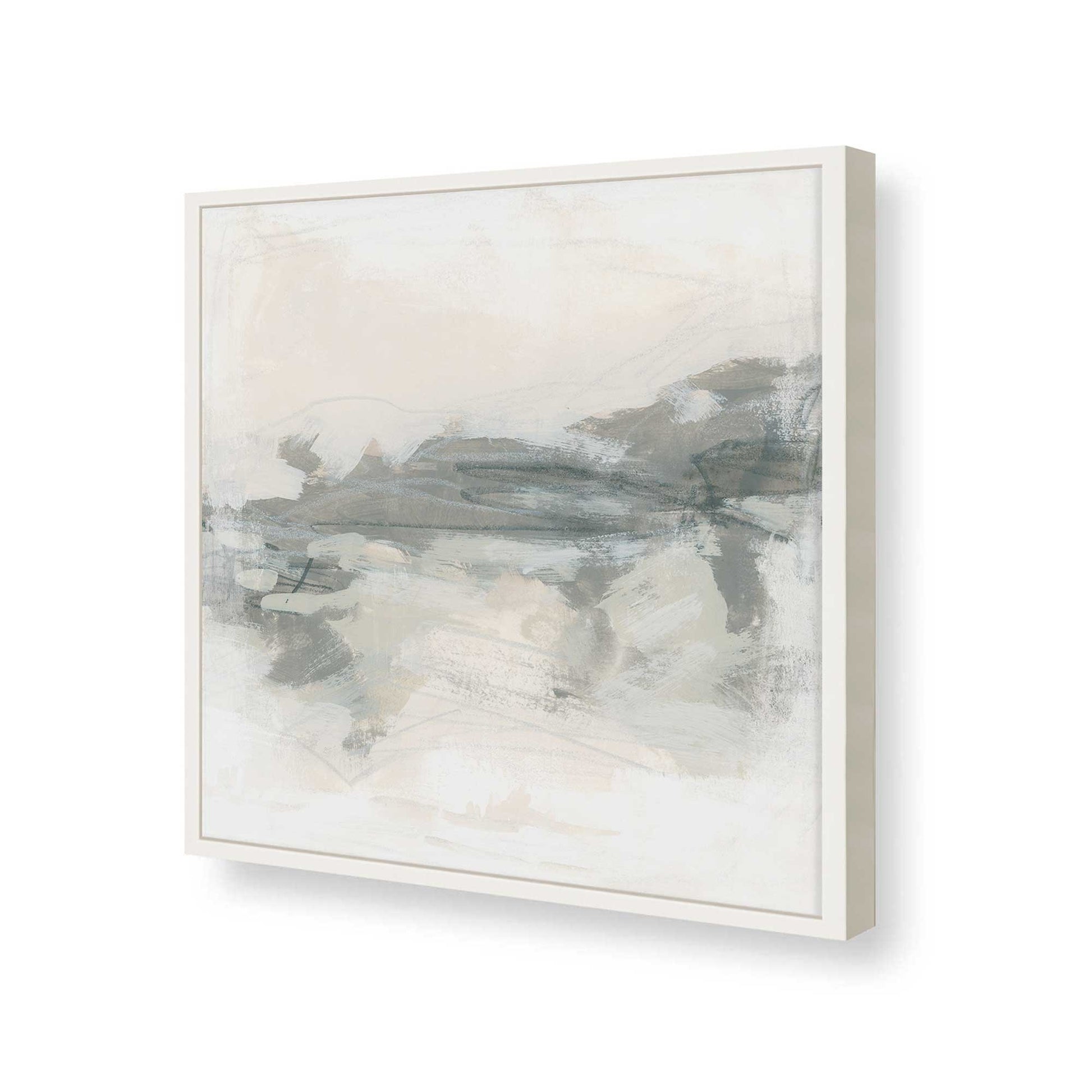 [Color:Opaque White], Picture of art in a Opaque White frame at an angle