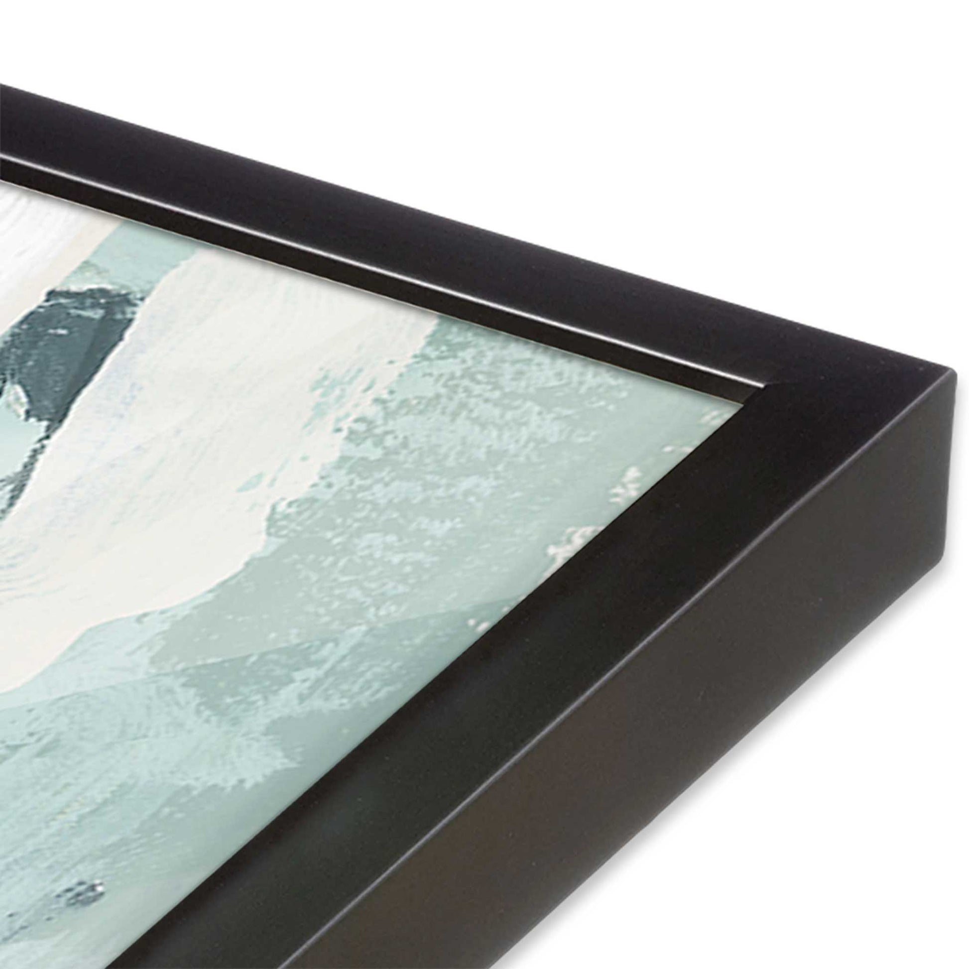 [Color:Weathered Zinc], Picture of art in a Weathered Zinc frame of the corner
