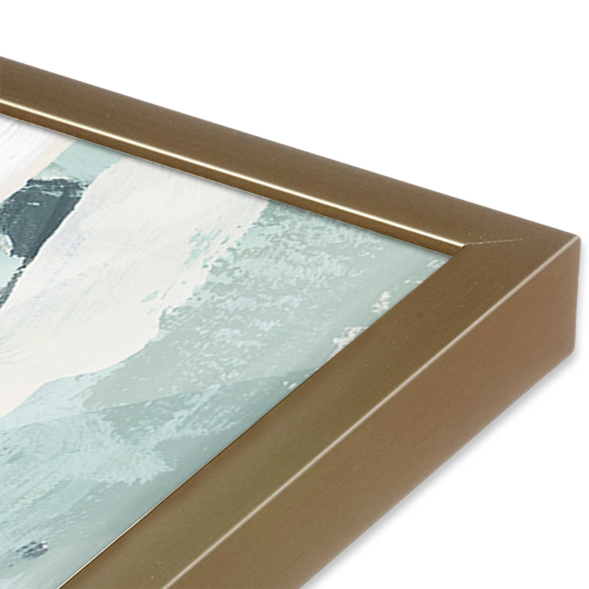 [Color:Brushed Gold], Picture of art in a Brushed Gold frame of the corner