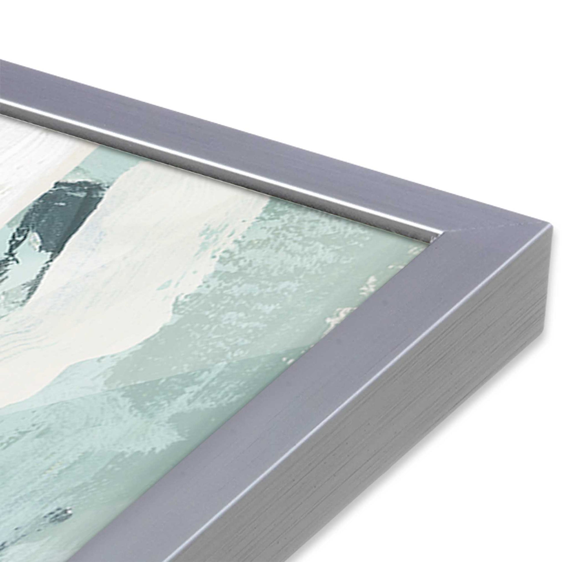 [Color:Polished Chrome], Picture of art in a Polished Chrome frame of the corner
