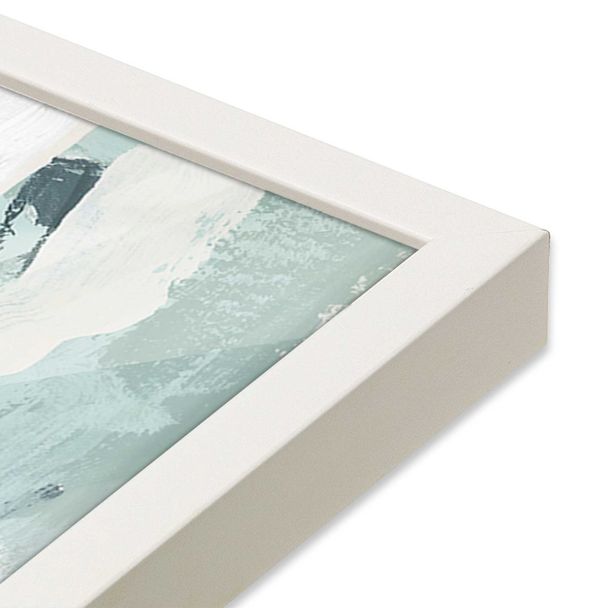 [Color:Opaque White], Picture of art in a Opaque White frame of the corner