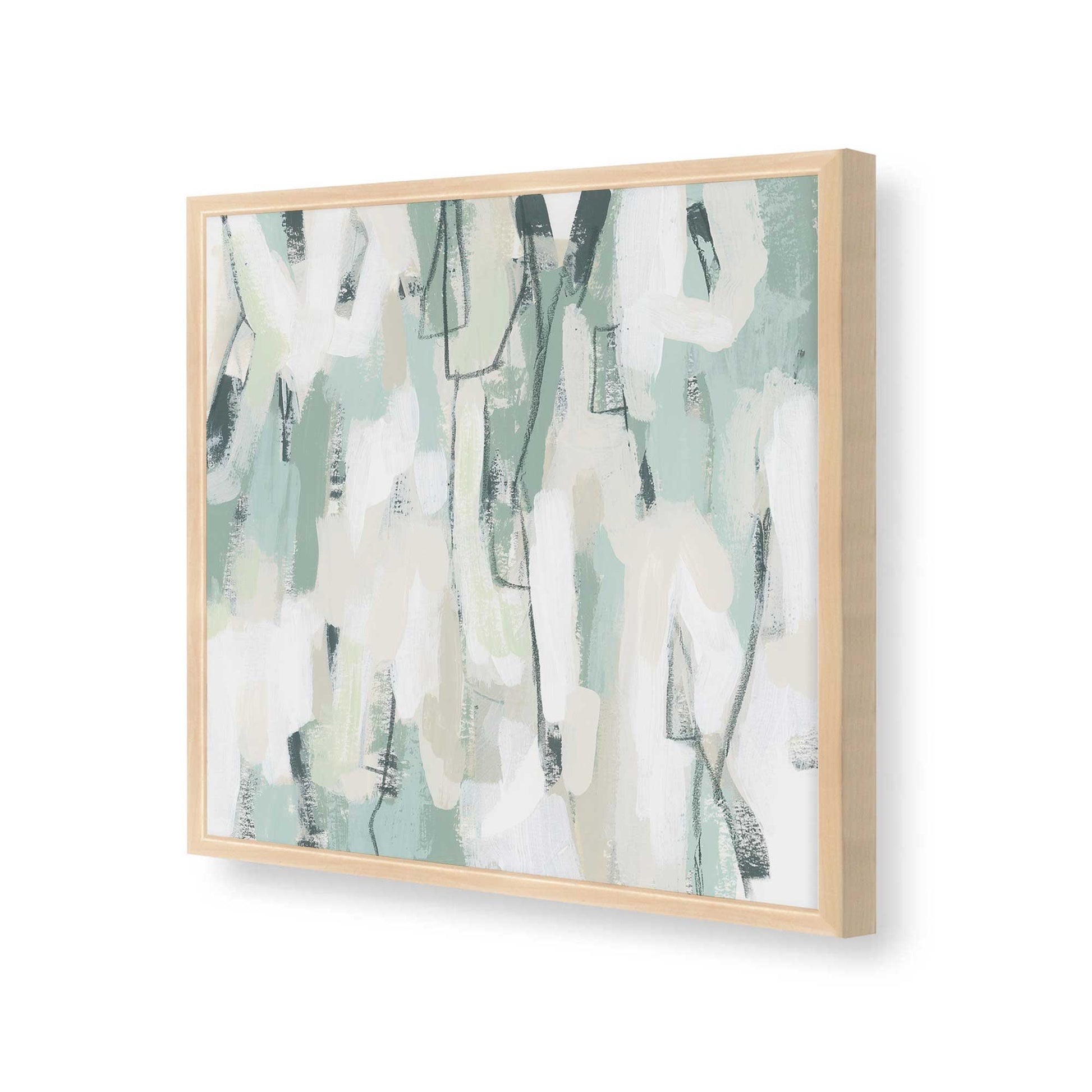 [Color:Raw Maple], Picture of art in a Raw Maple frame at an angle