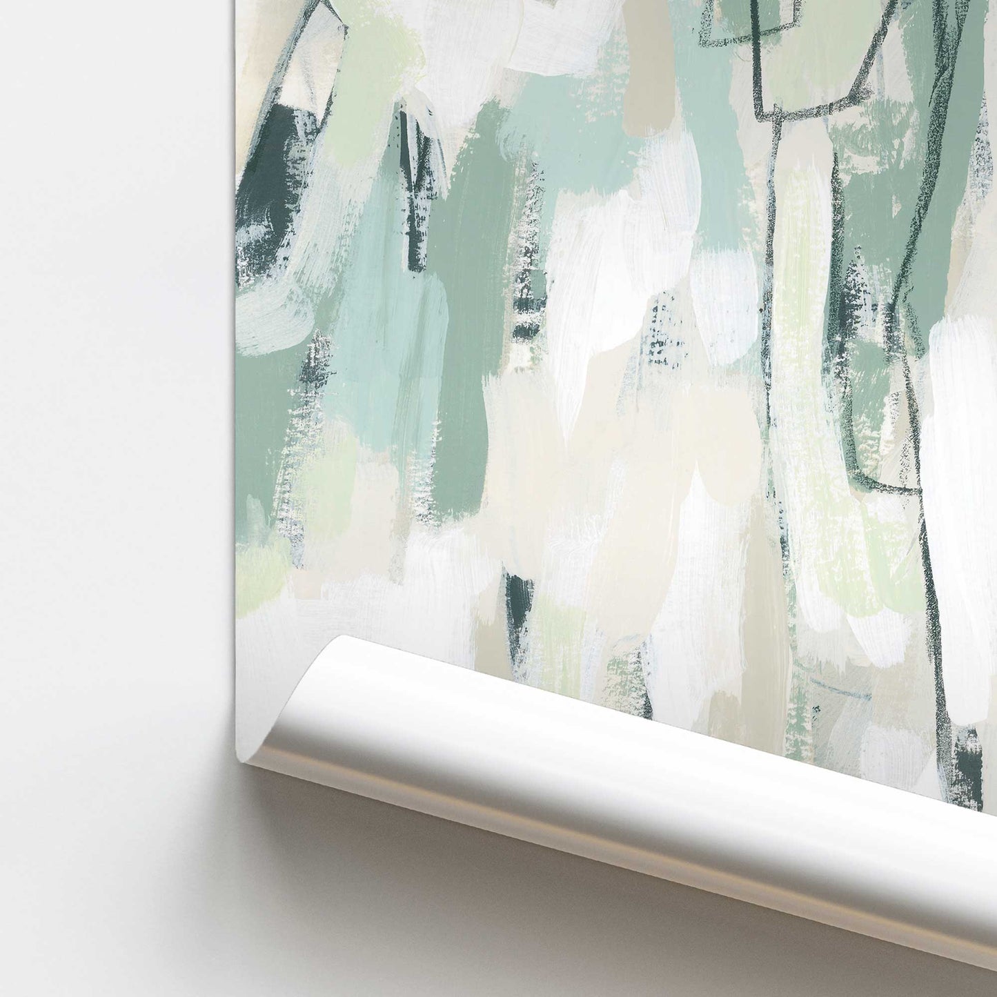 [color:Rolled Print], Picture of close up of art