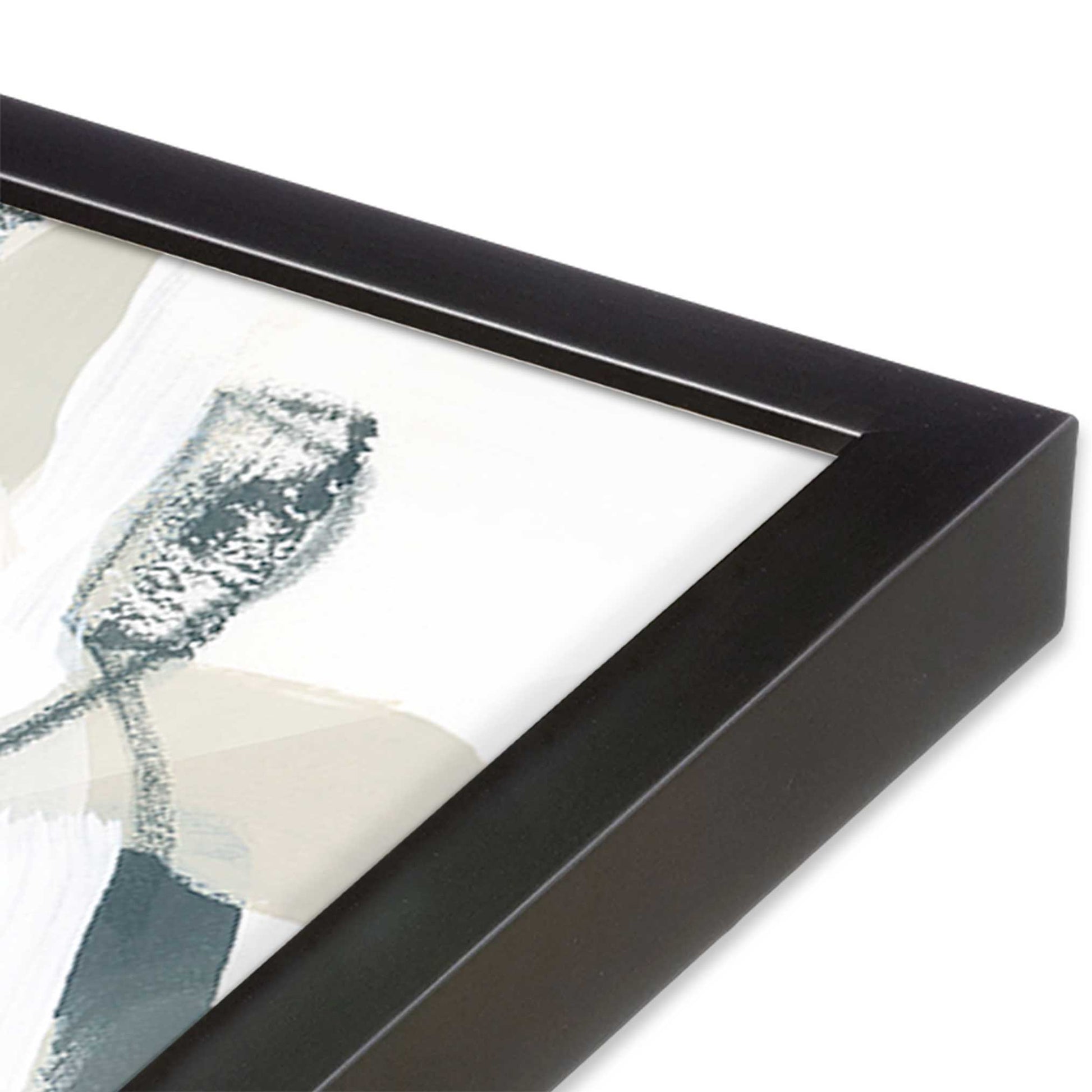 [Color:Weathered Zinc], Picture of art in a Weathered Zinc frame of the corner