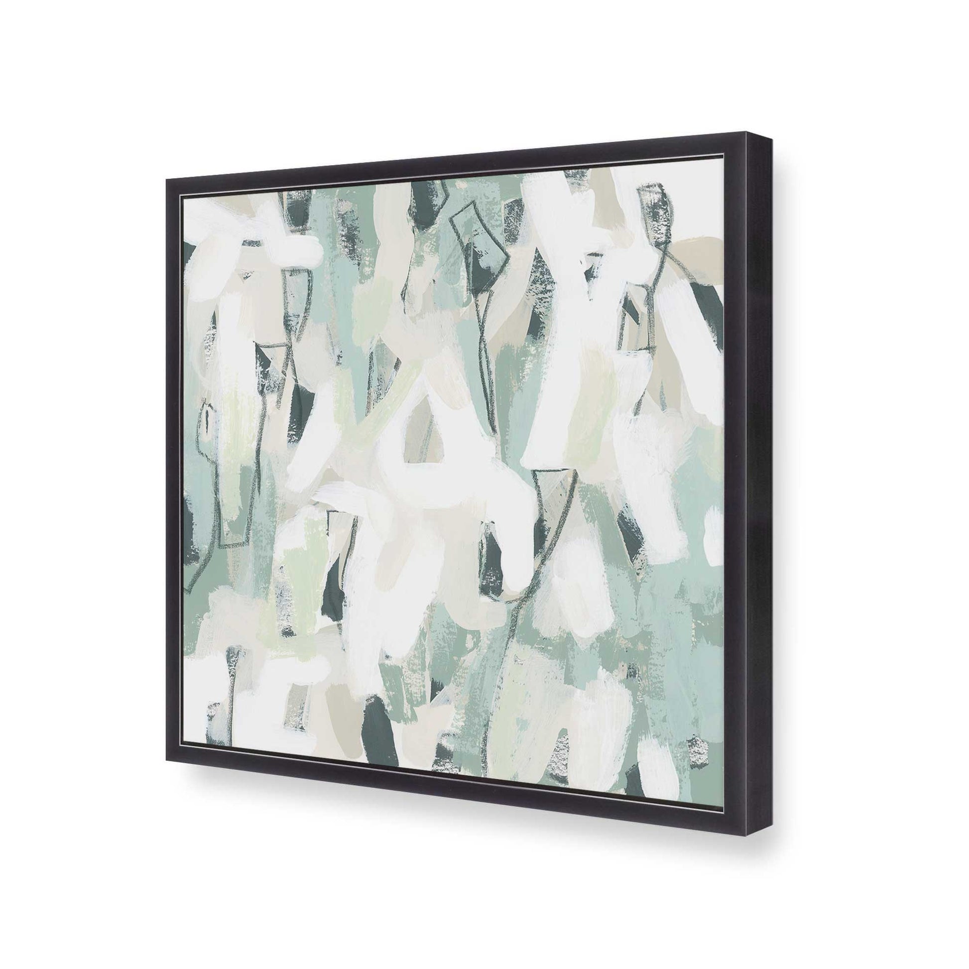 [Color:Weathered Zinc], Picture of art in a Weathered Zinc frame at an angle