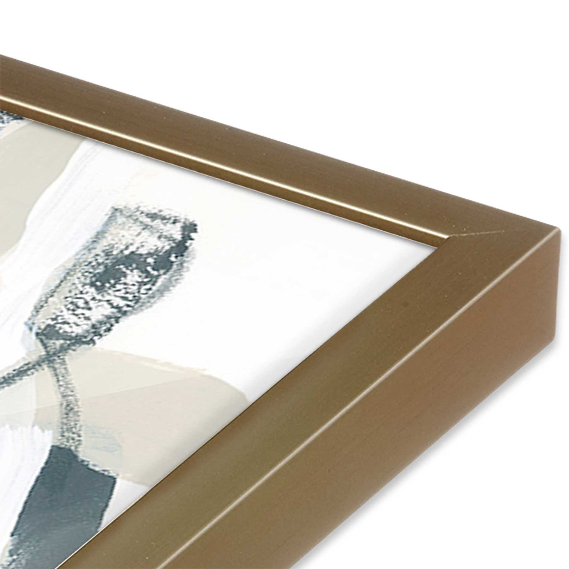 [Color:Brushed Gold], Picture of art in a Brushed Gold frame of the corner
