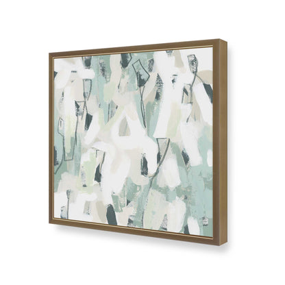 [Color:Brushed Gold], Picture of art in a Brushed Gold frame at an angle