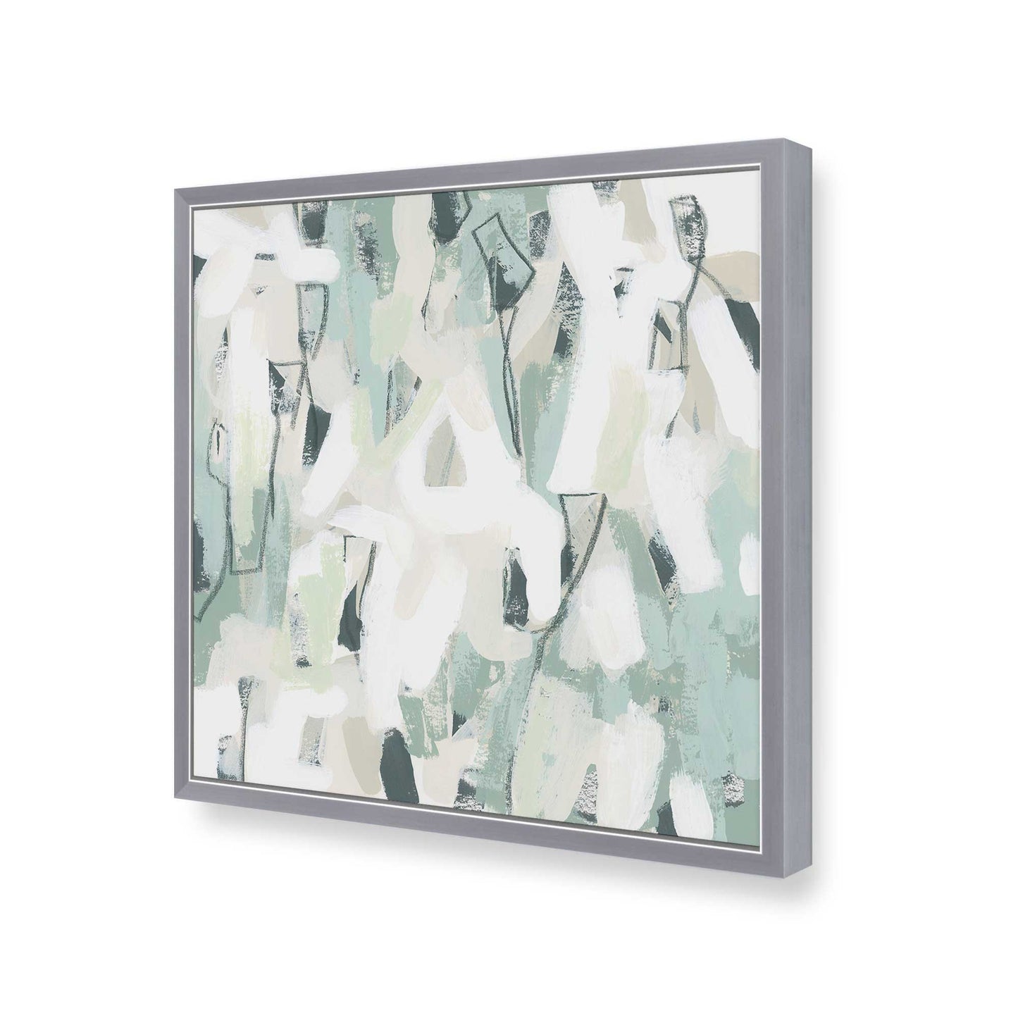 [Color:Polished Chrome], Picture of art in a Polished Chrome frame at an angle