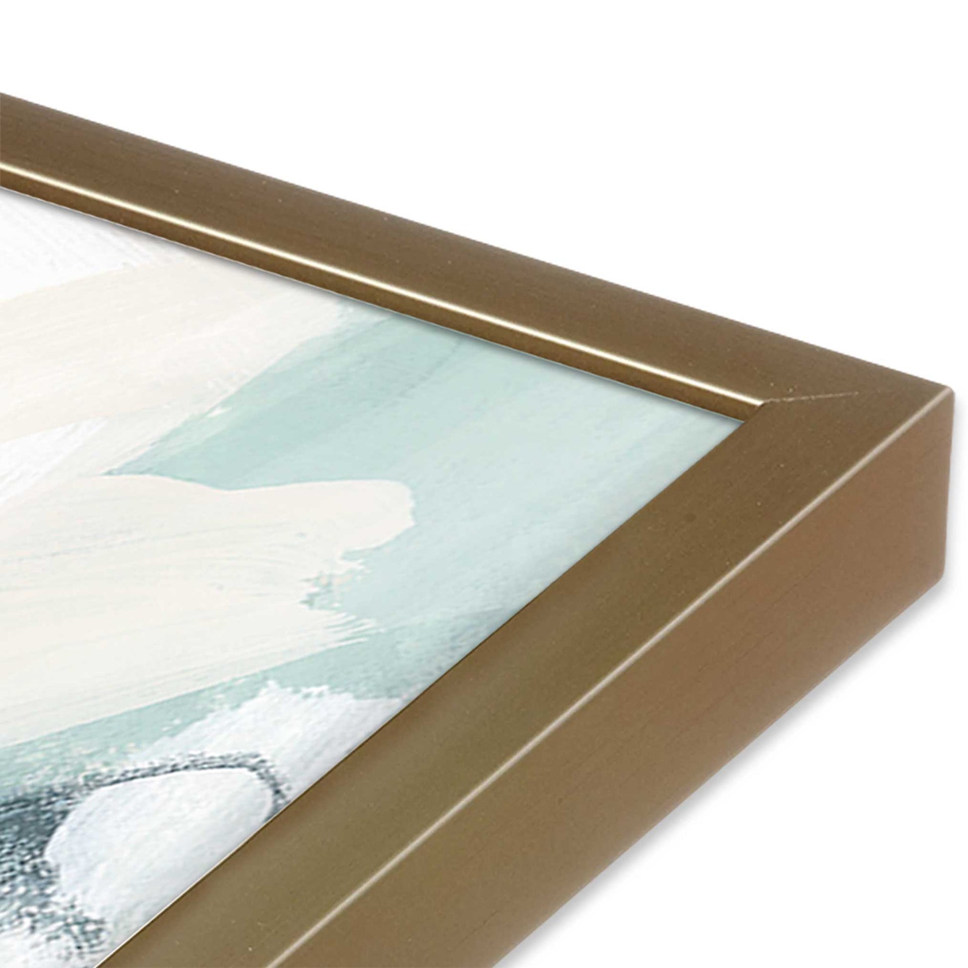 [Color:Brushed Gold], Picture of art in a Brushed Gold frame of the corner