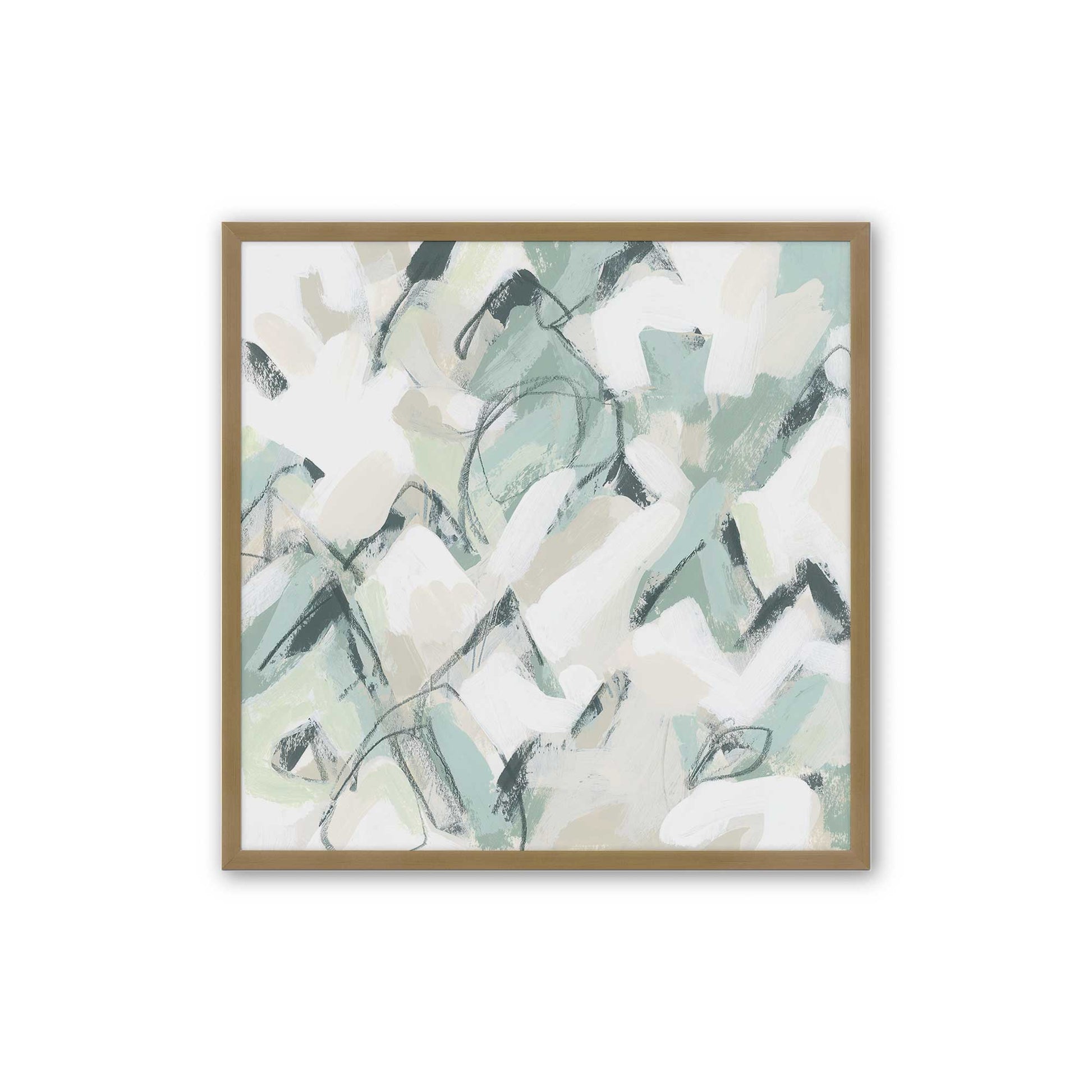 [Color:Brushed Gold], Picture of art in a Brushed Gold frame