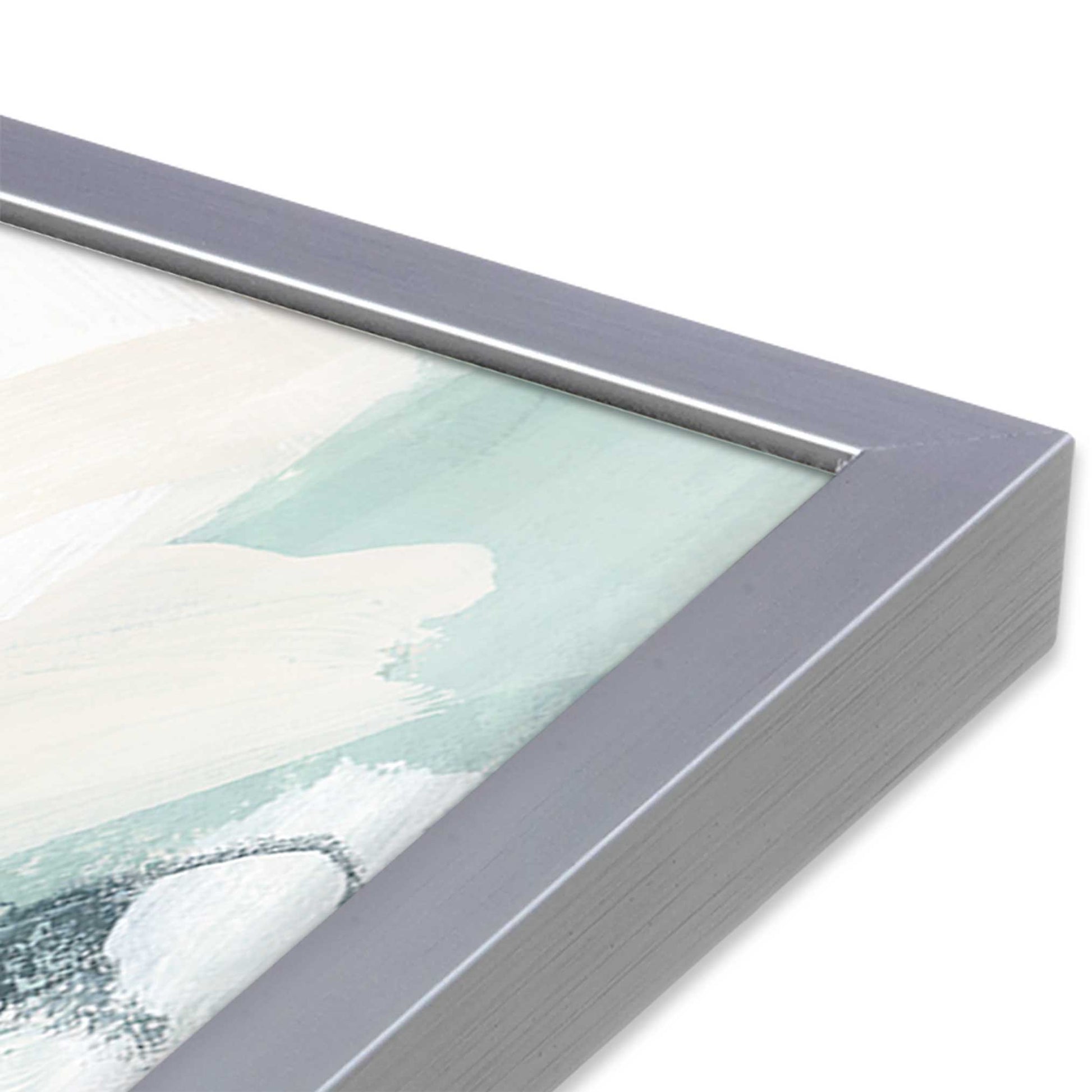 [Color:Polished Chrome], Picture of art in a Polished Chrome frame of the corner