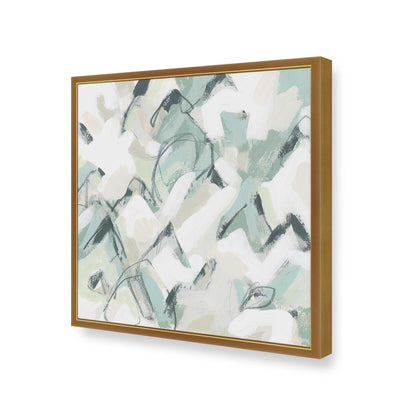 [Color:Polished Gold], Picture of art in a Polished Gold frame at an angle