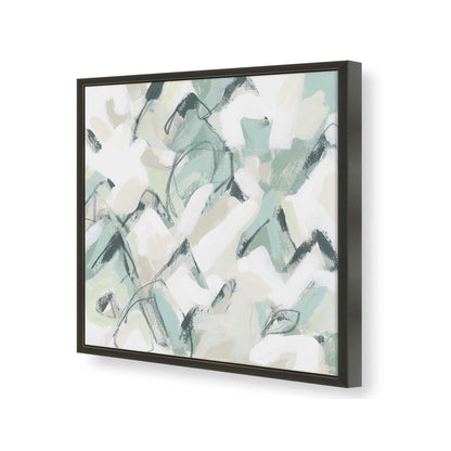 [Color:Satin Black], Picture of art in a Satin Black frame at an angle