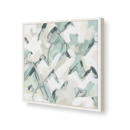 [Color:Opaque White], Picture of art in a Opaque White frame at an angle