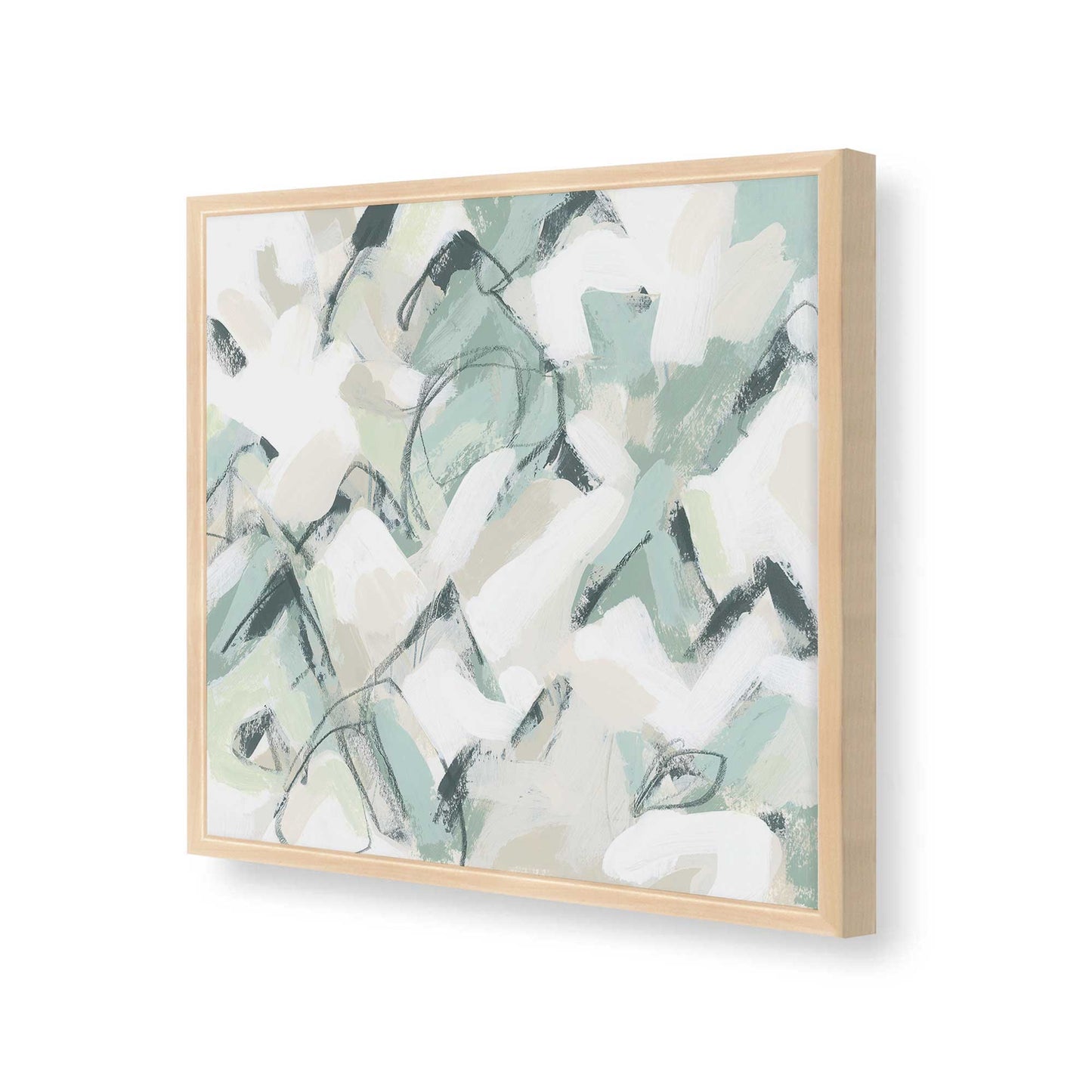 [Color:Raw Maple], Picture of art in a Raw Maple frame at an angle