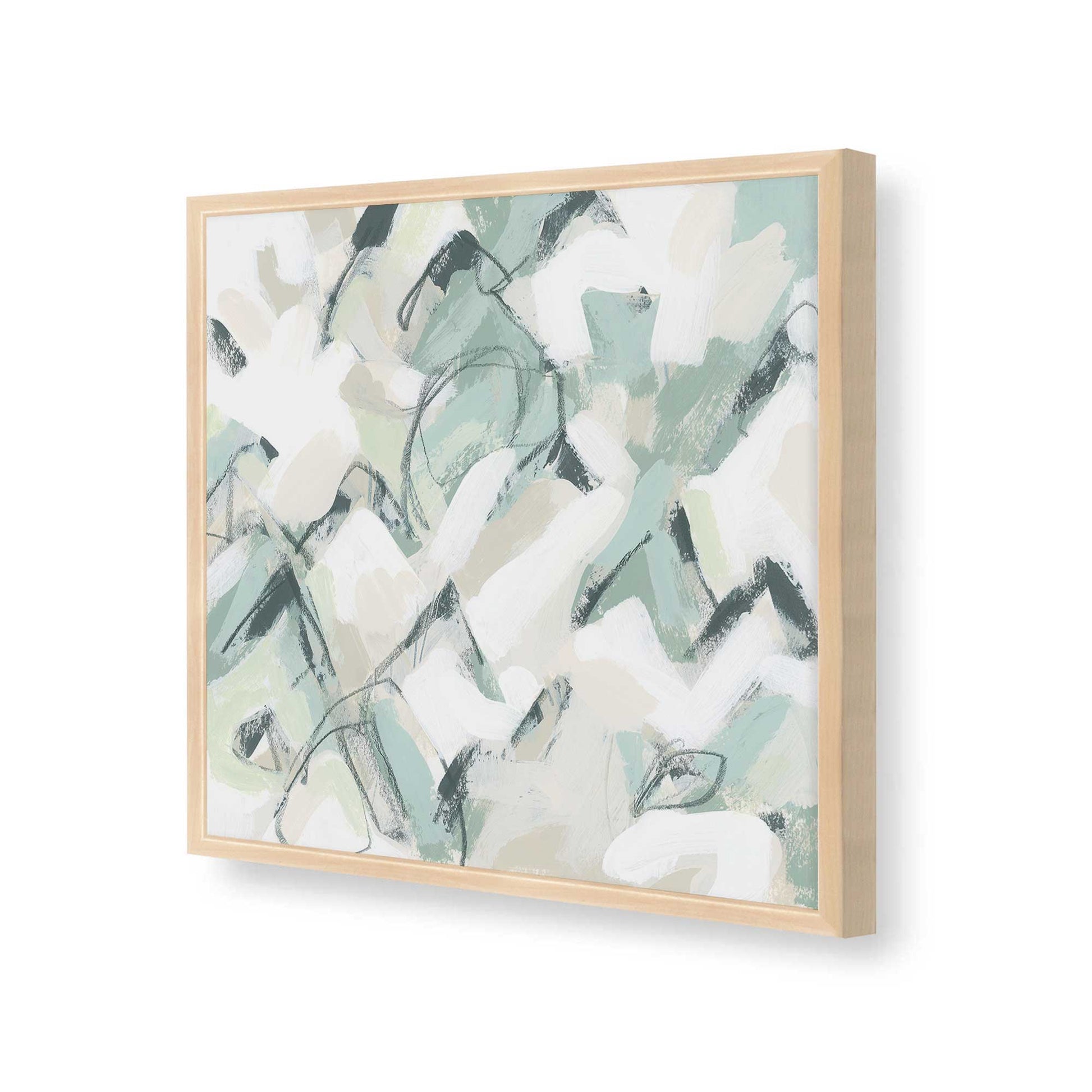 [Color:Raw Maple], Picture of art in a Raw Maple frame at an angle
