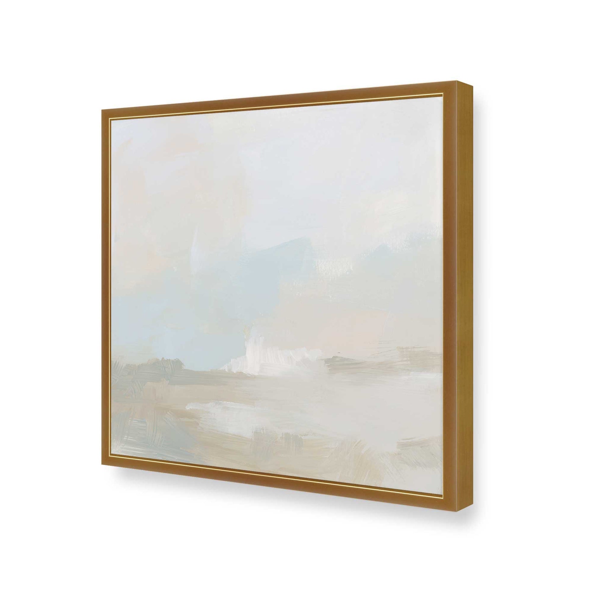 [Color:Polished Gold], Picture of art in a Polished Gold frame at an angle