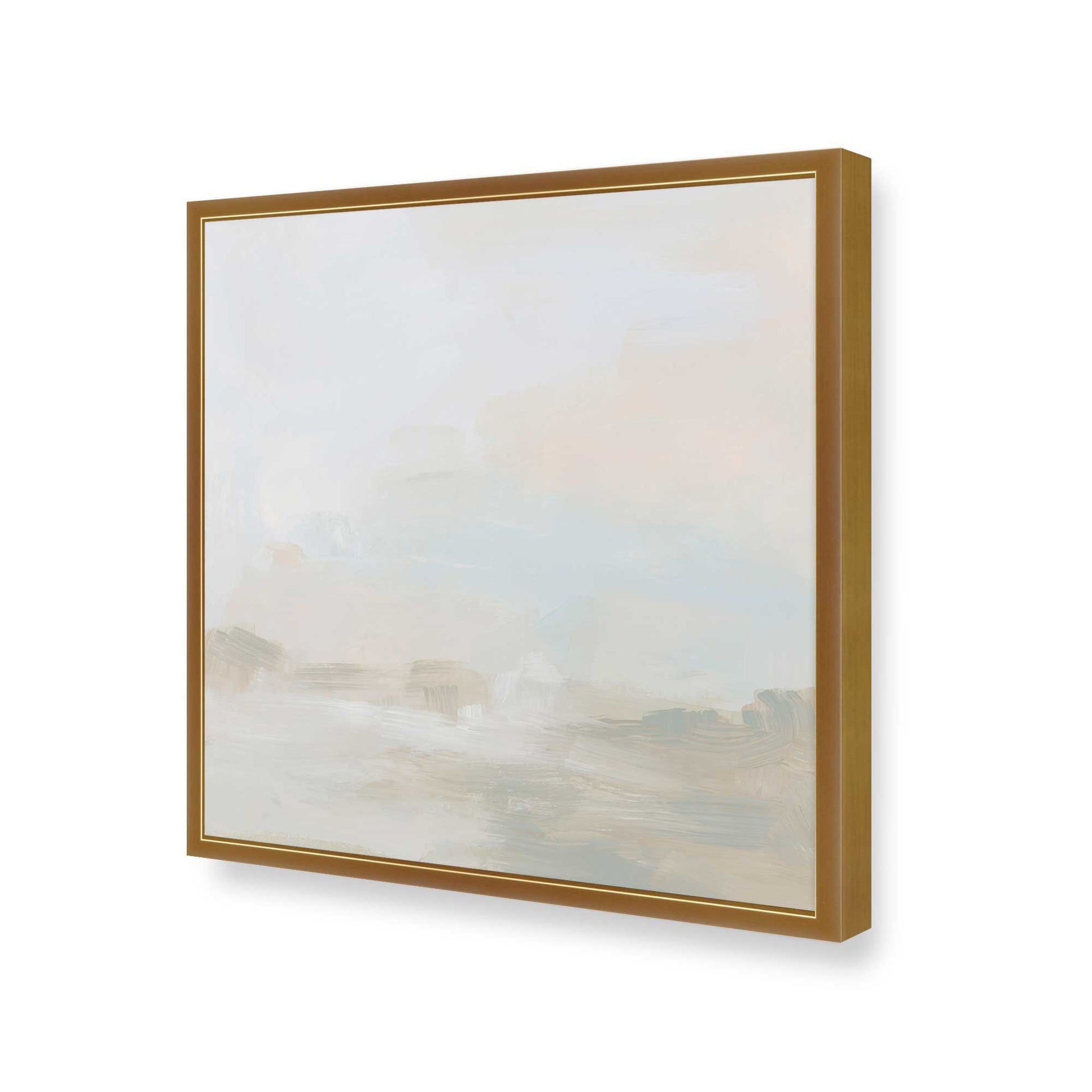[Color:Polished Gold], Picture of art in a Polished Gold frame at an angle