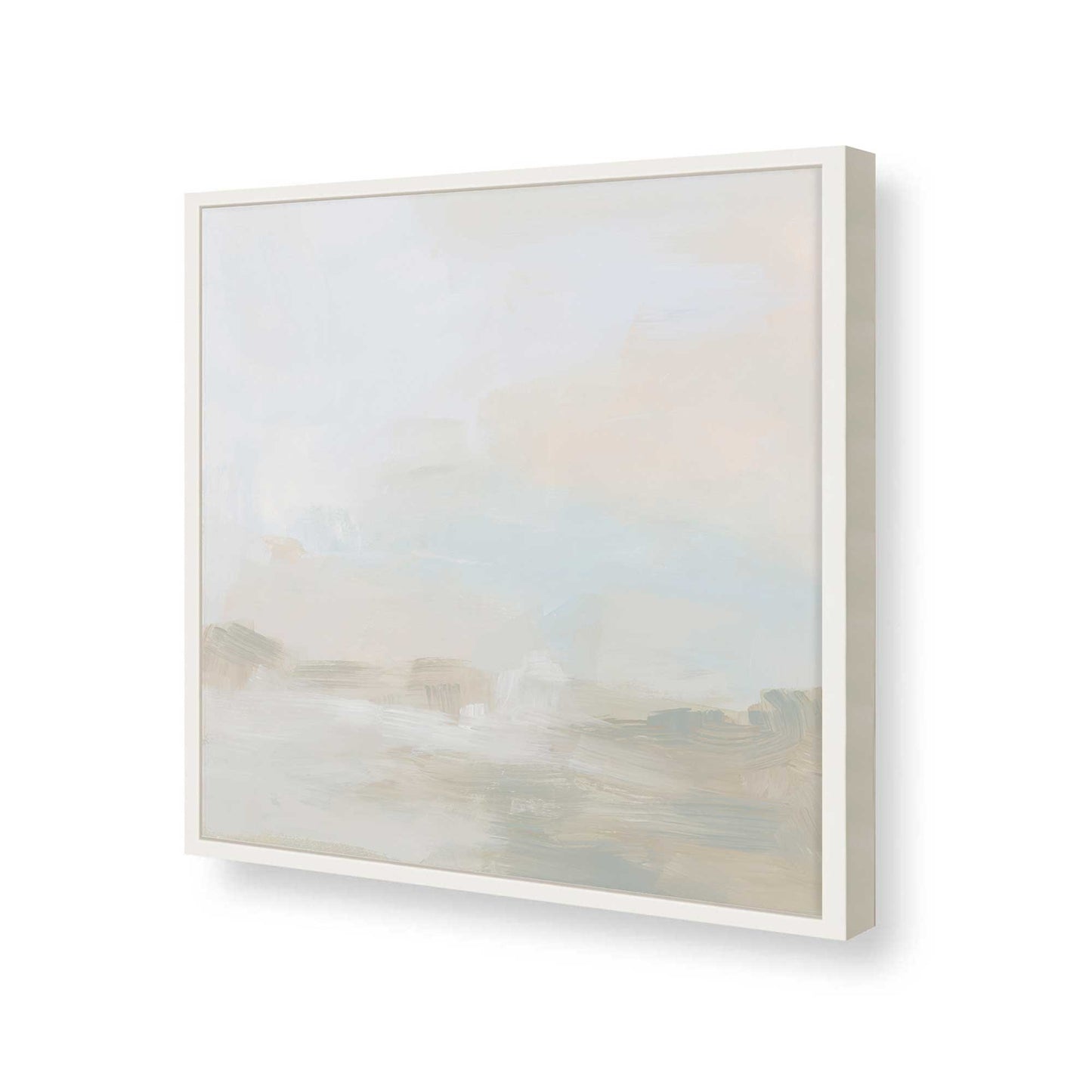 [Color:Opaque White], Picture of art in a Opaque White frame at an angle