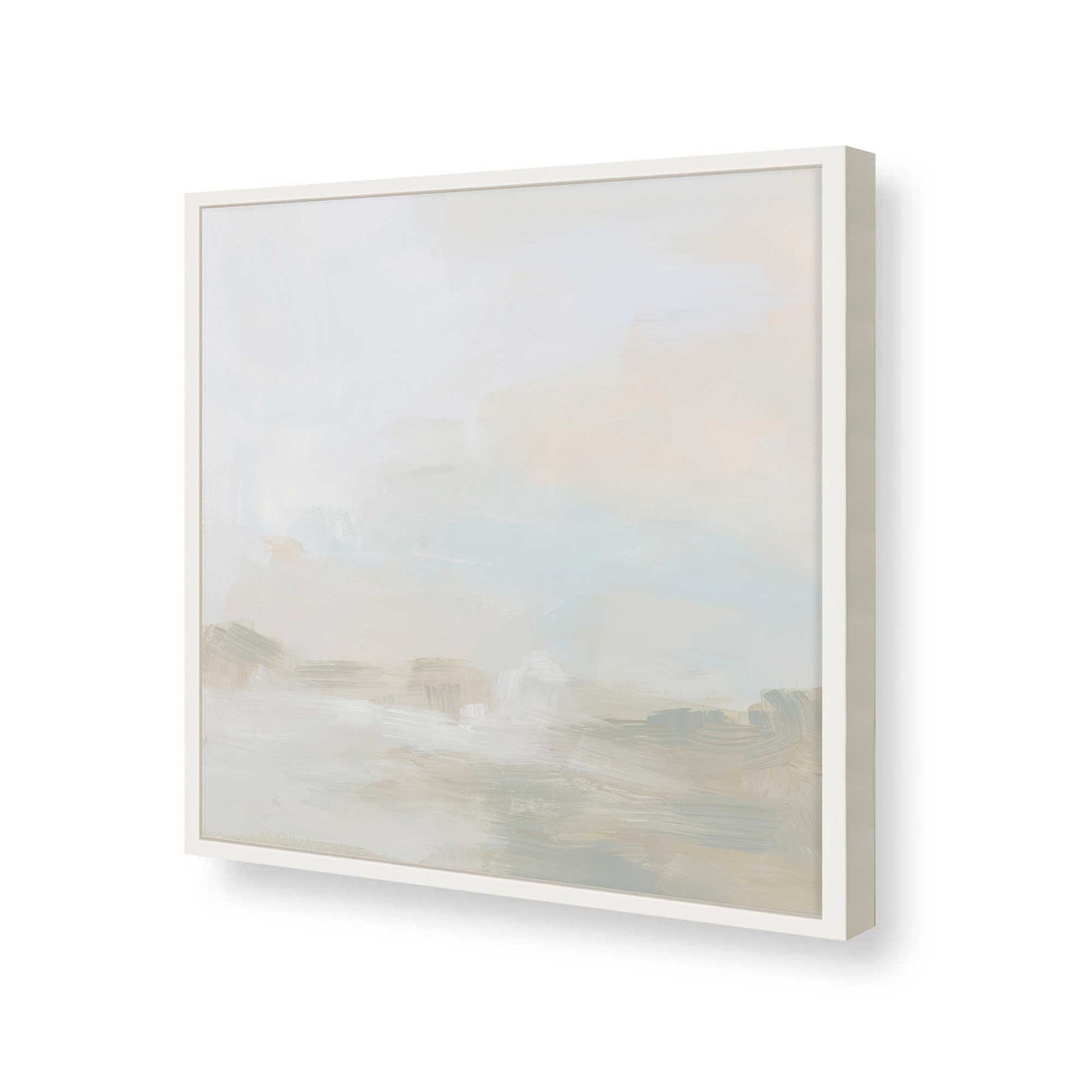 [Color:Opaque White], Picture of art in a Opaque White frame at an angle