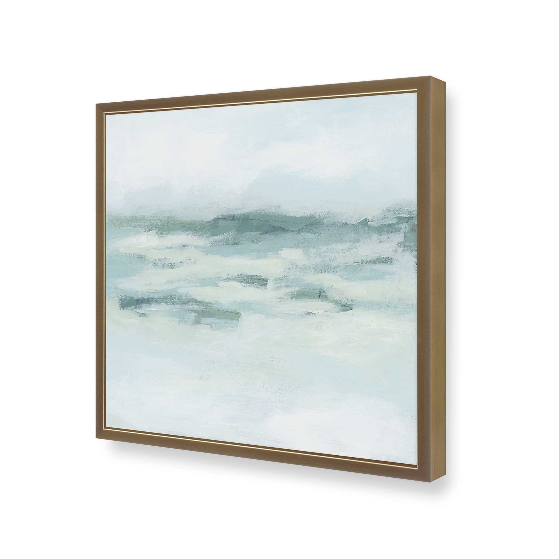 [Color:Brushed Gold], Picture of art in a Brushed Gold frame at an angle