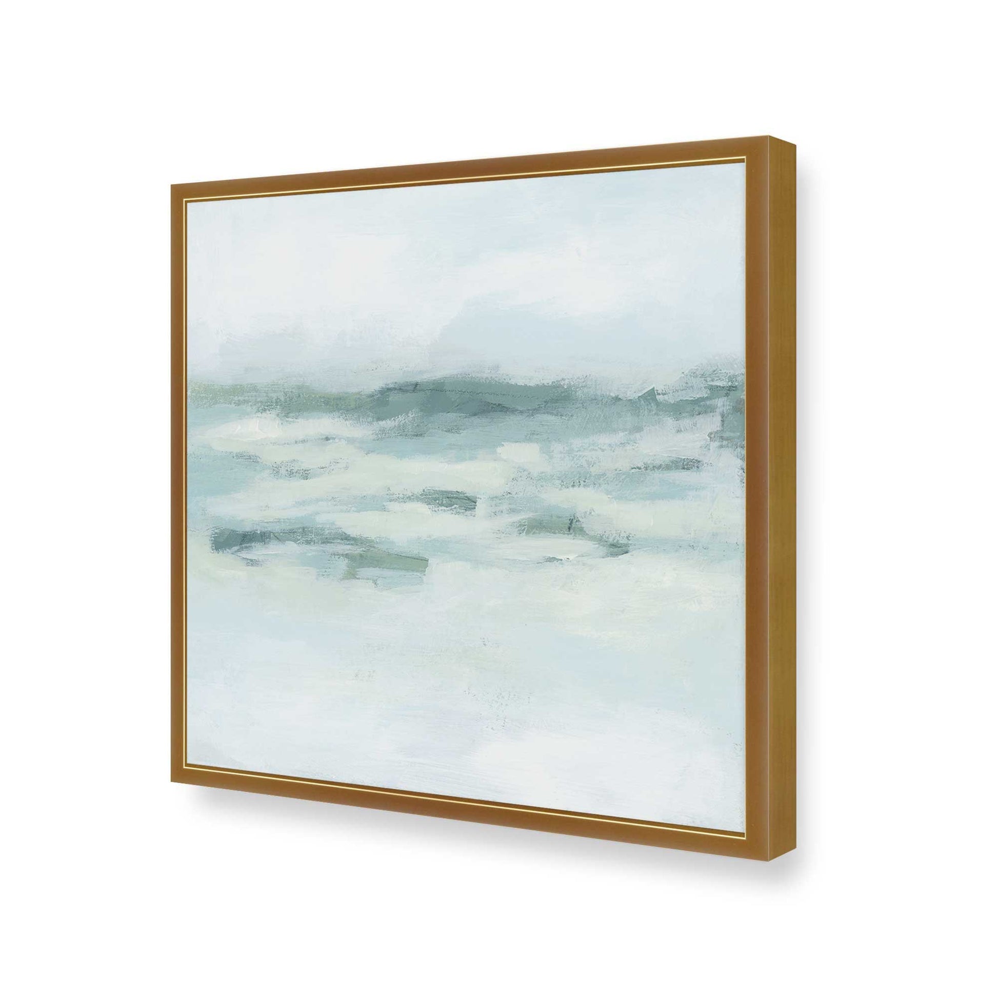 [Color:Polished Gold], Picture of art in a Polished Gold frame at an angle