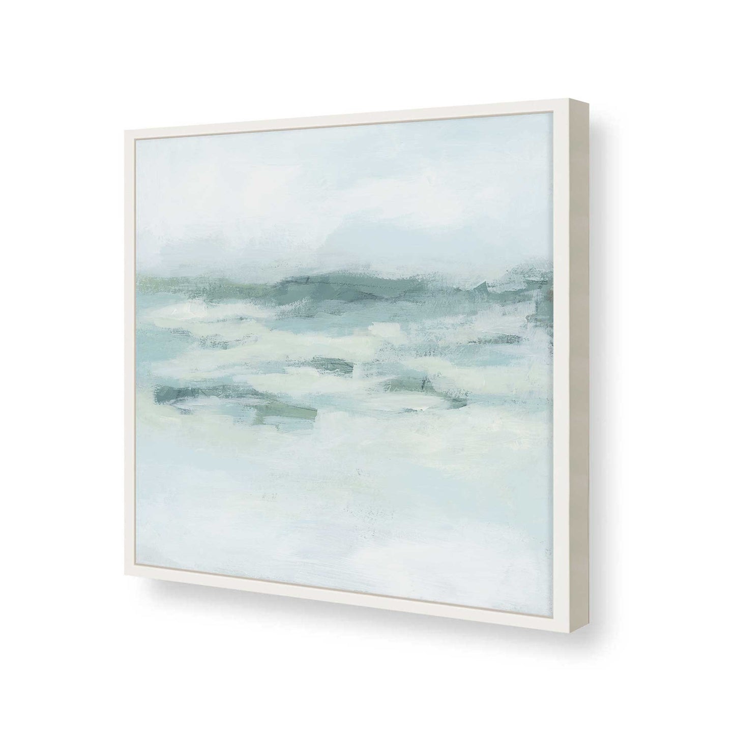[Color:Opaque White], Picture of art in a Opaque White frame at an angle
