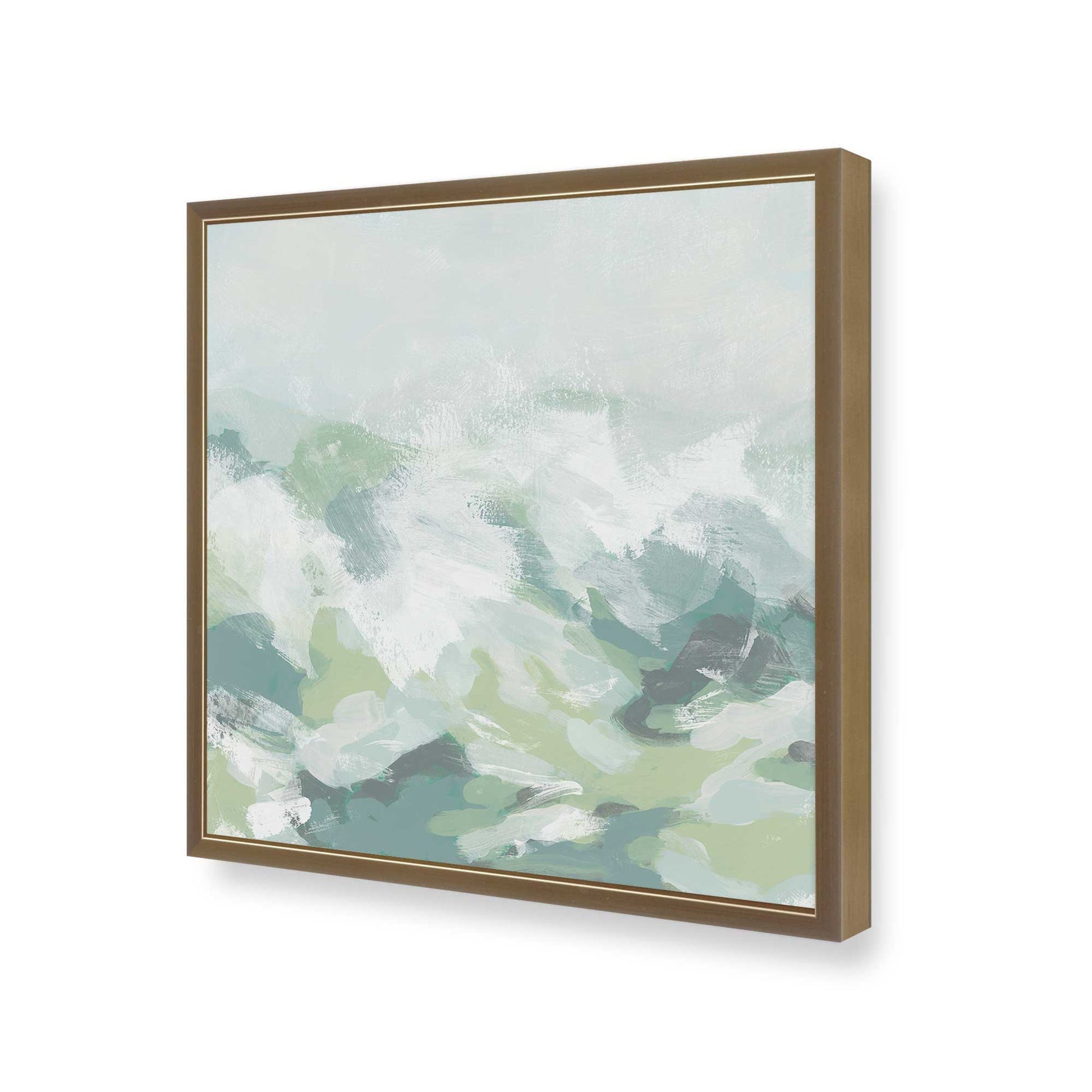 [Color:Brushed Gold], Picture of art in a Brushed Gold frame at an angle