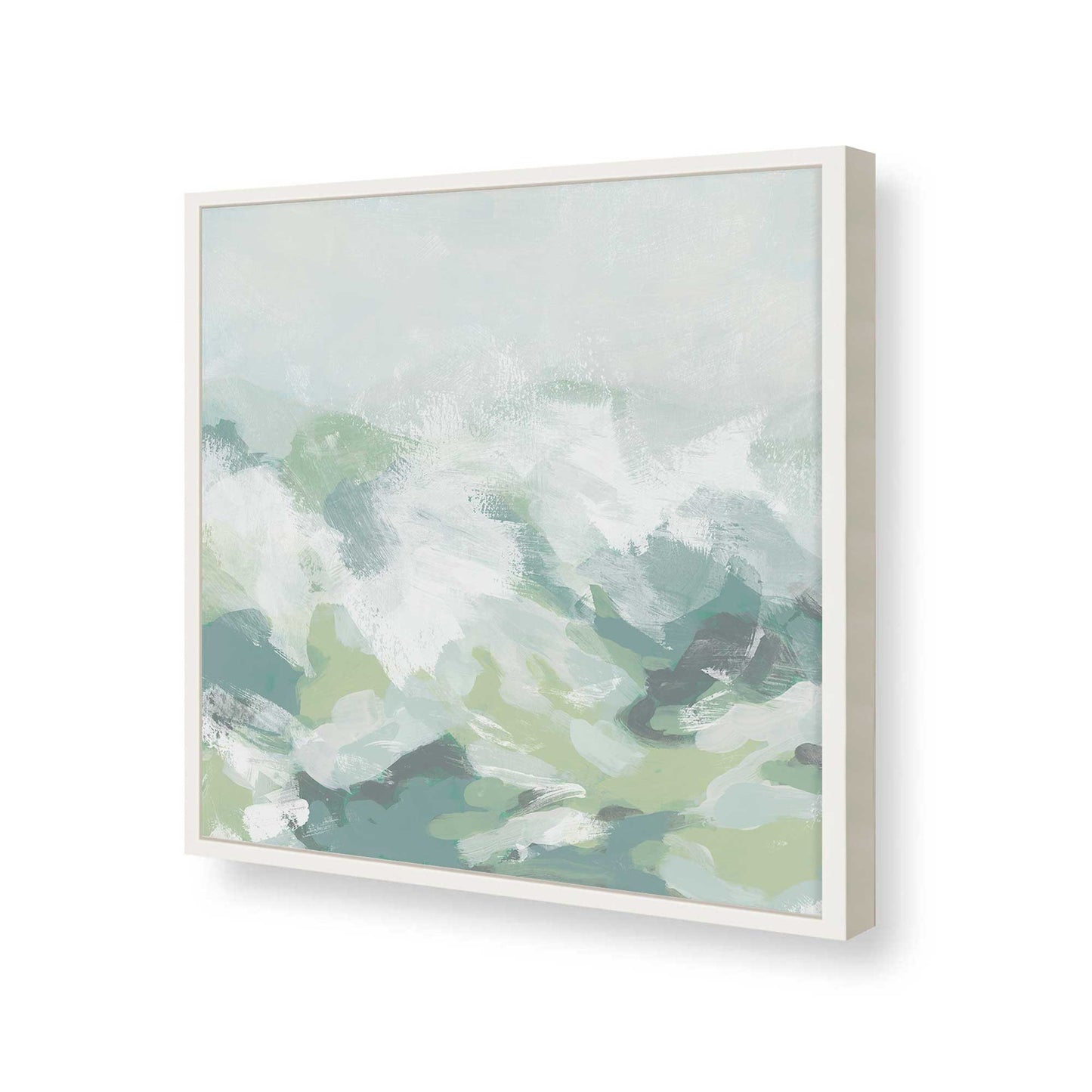 [Color:Opaque White], Picture of art in a Opaque White frame at an angle
