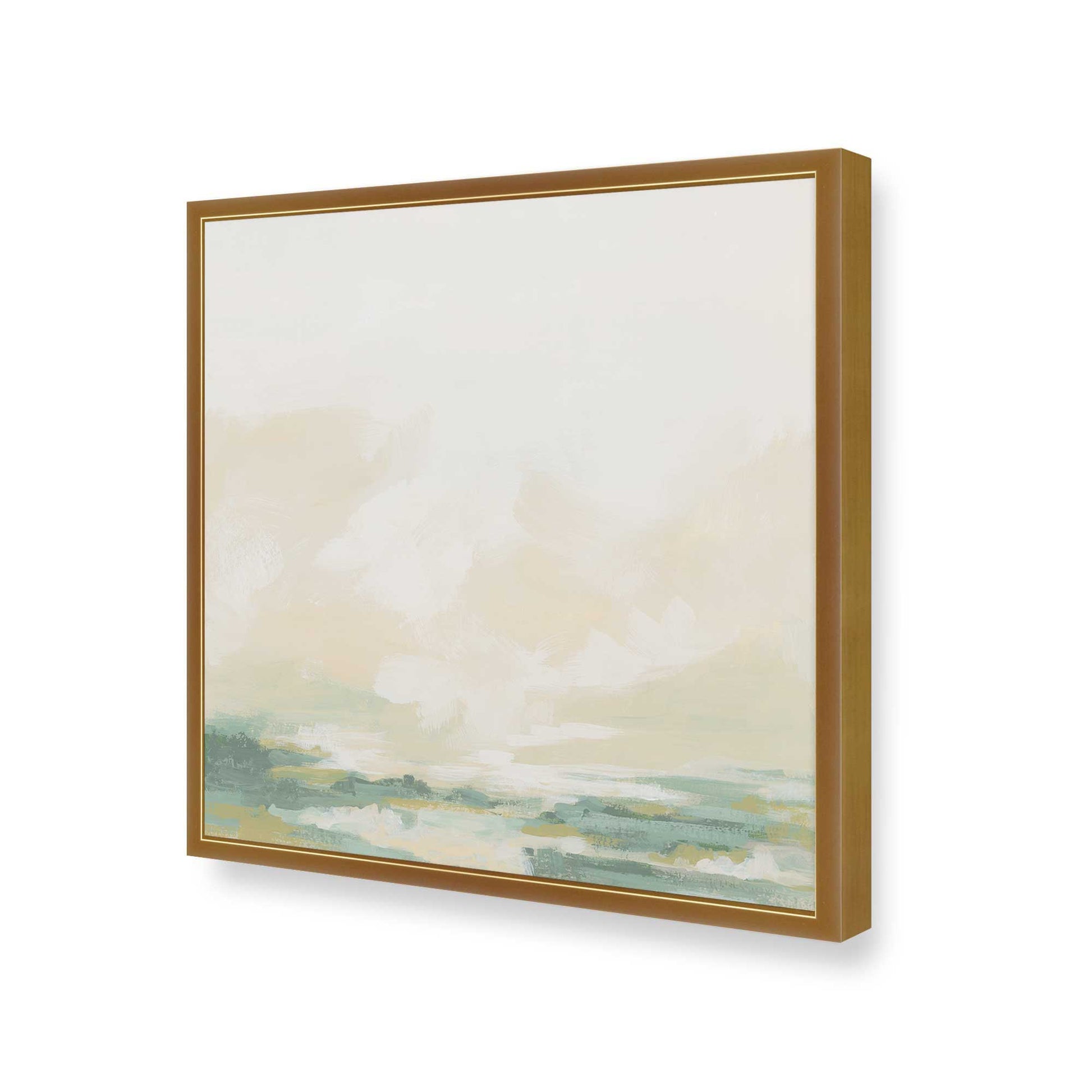 [Color:Polished Gold], Picture of art in a Polished Gold frame at an angle