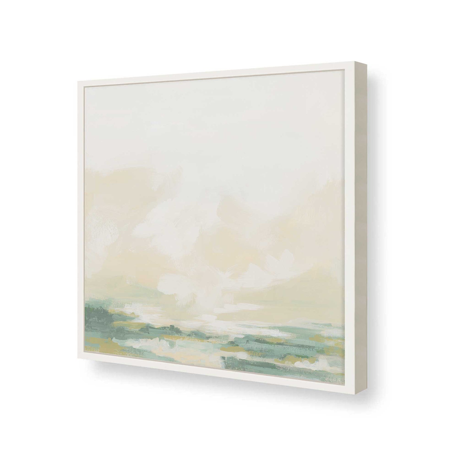 [Color:Opaque White], Picture of art in a Opaque White frame at an angle