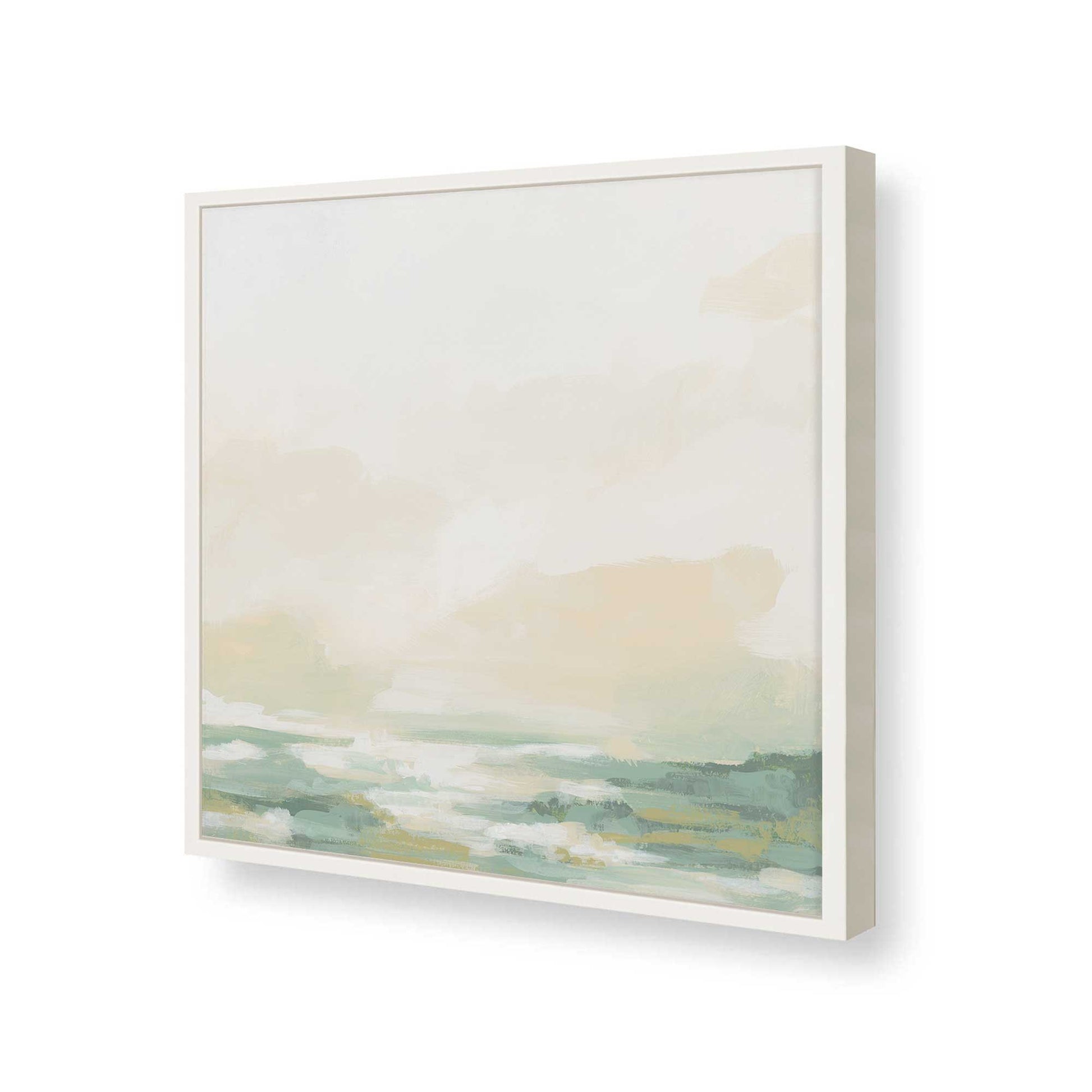 [Color:Opaque White], Picture of art in a Opaque White frame at an angle