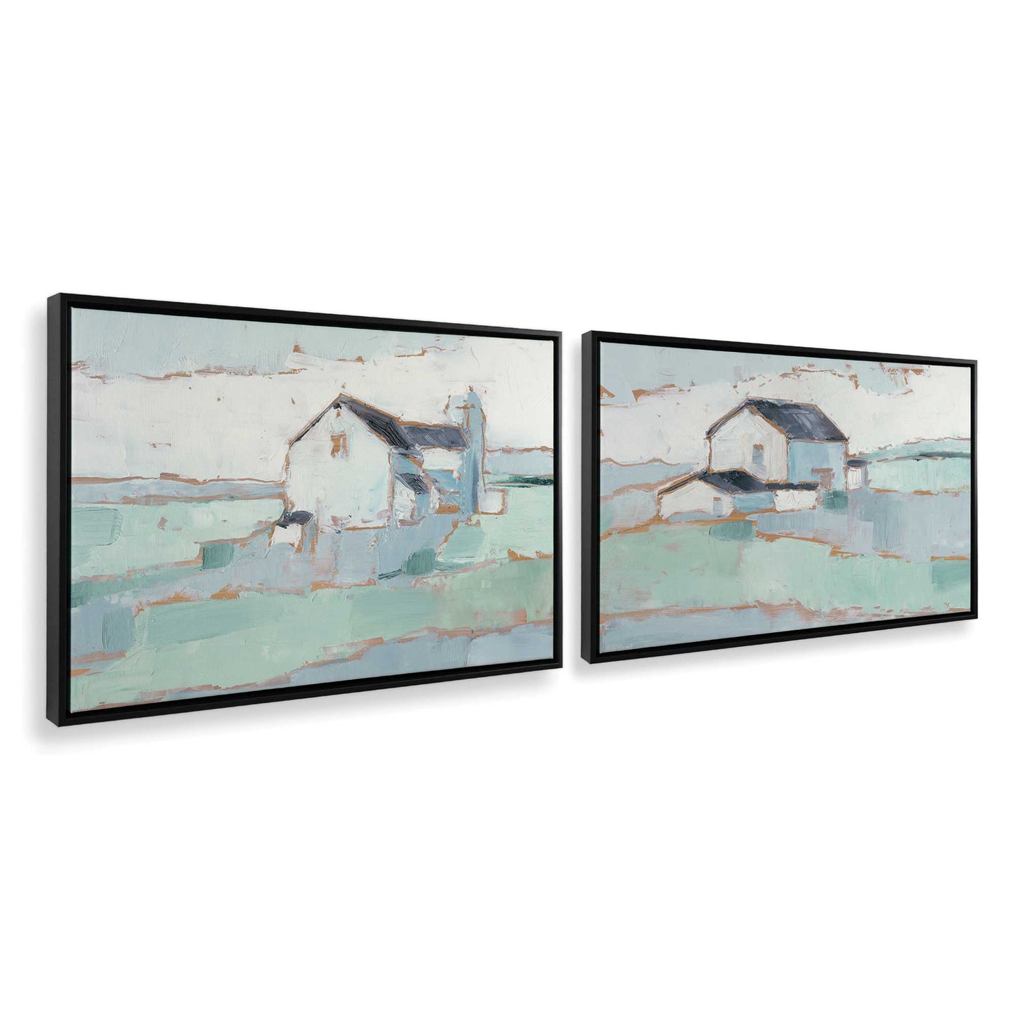 [Color:Satin Black], Picture of art in a Satin Black frame at an angle