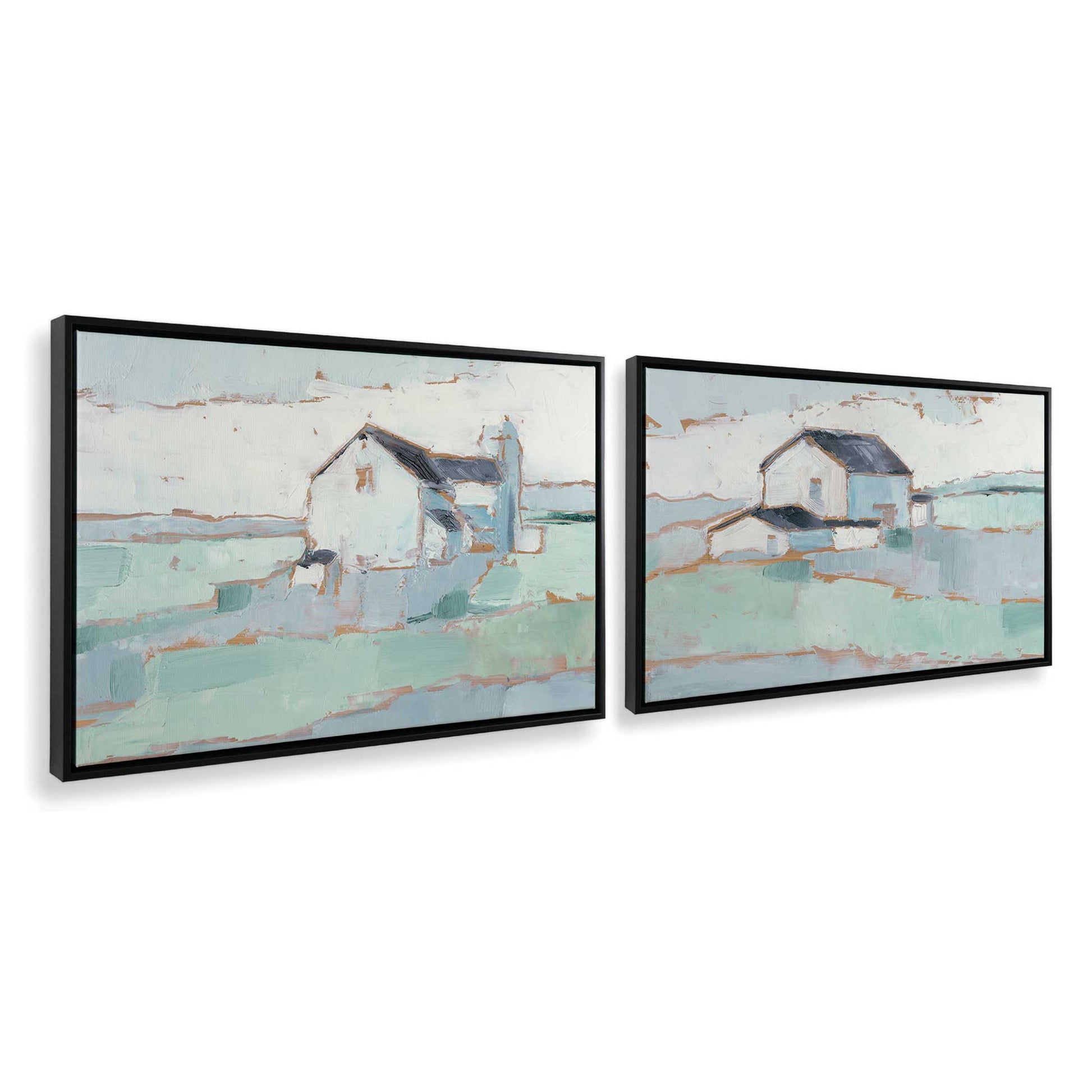 [Color:Satin Black], Picture of art in a Satin Black frame at an angle