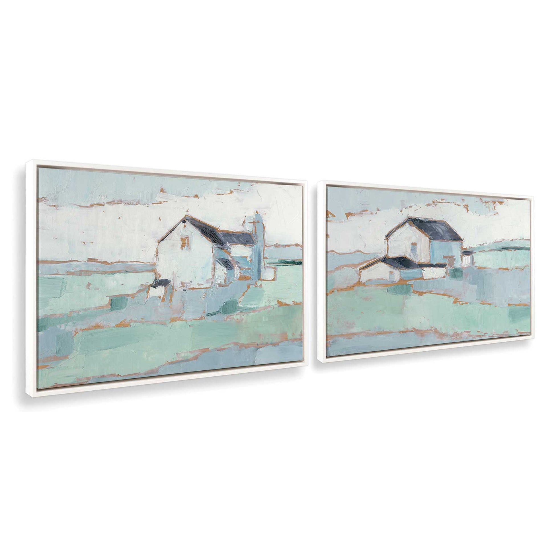 [Color:Opaque White], Picture of art in a White frame at an angle