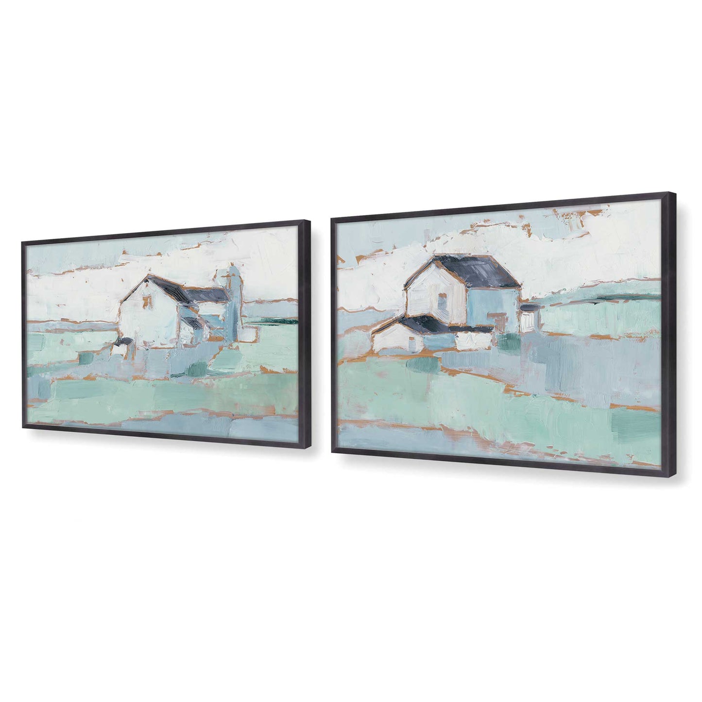 [Color:Weathered Zinc], Picture of art in a Weathered Zinc frame at an angle