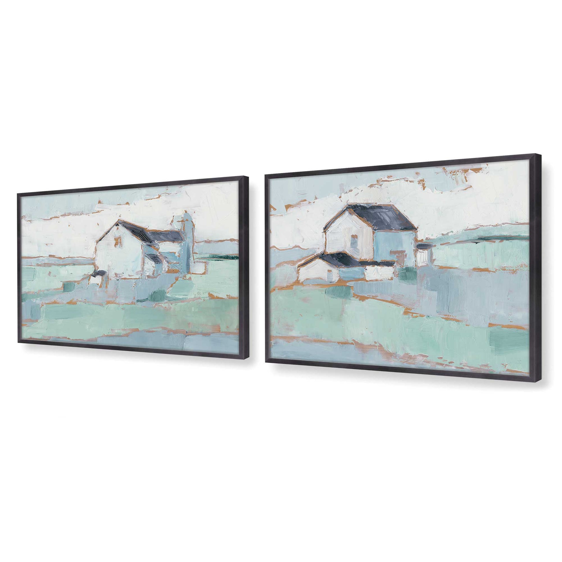 [Color:Weathered Zinc], Picture of art in a Weathered Zinc frame at an angle