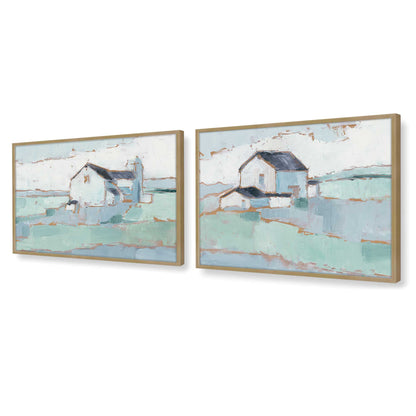 [Color:Brushed Gold], Picture of art in a Brushed Gold frame at an angle