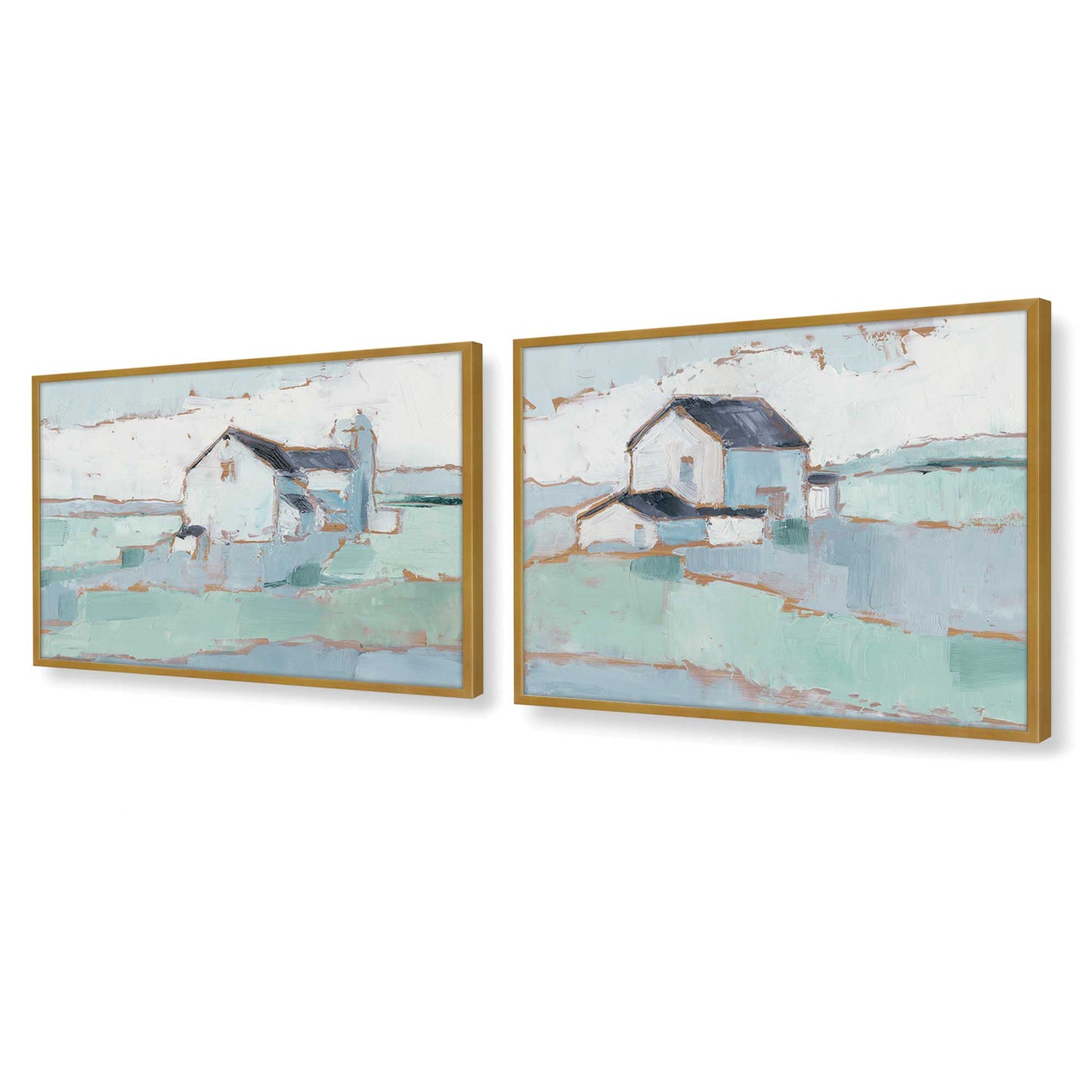 [Color:Polished Gold], Picture of art in a Polished Gold frame at an angle