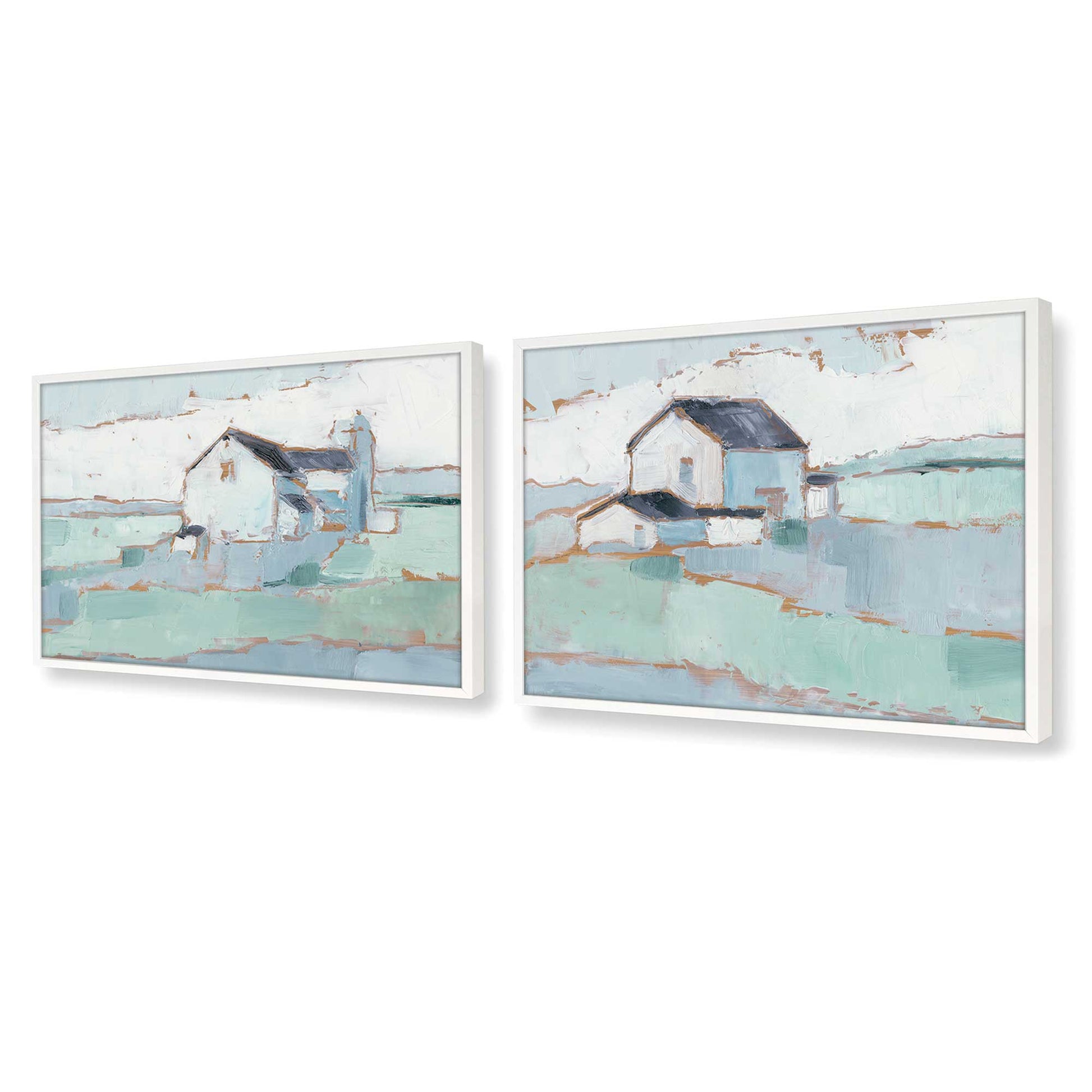 [Color:Opaque White], Picture of art in a Opaque White frame at an angle