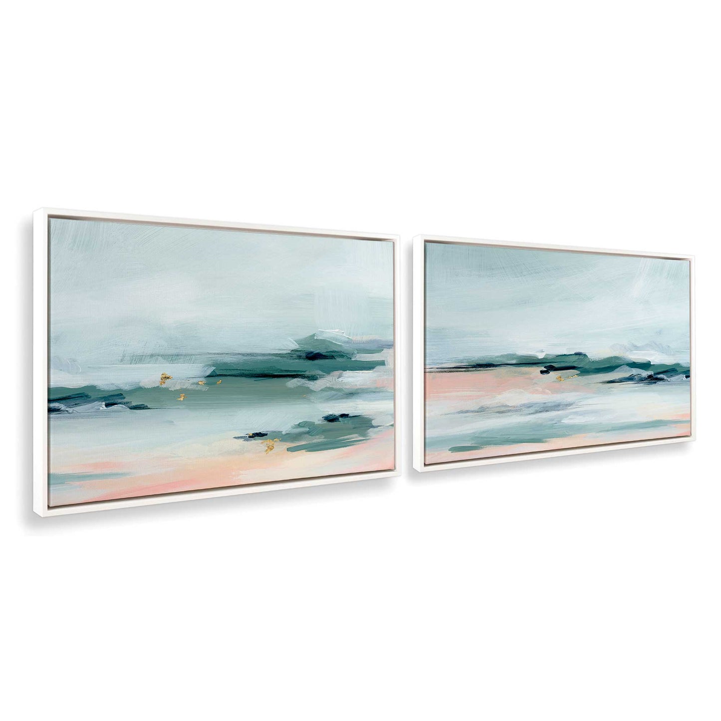 [Color:Opaque White], Picture of art in a White frame at an angle