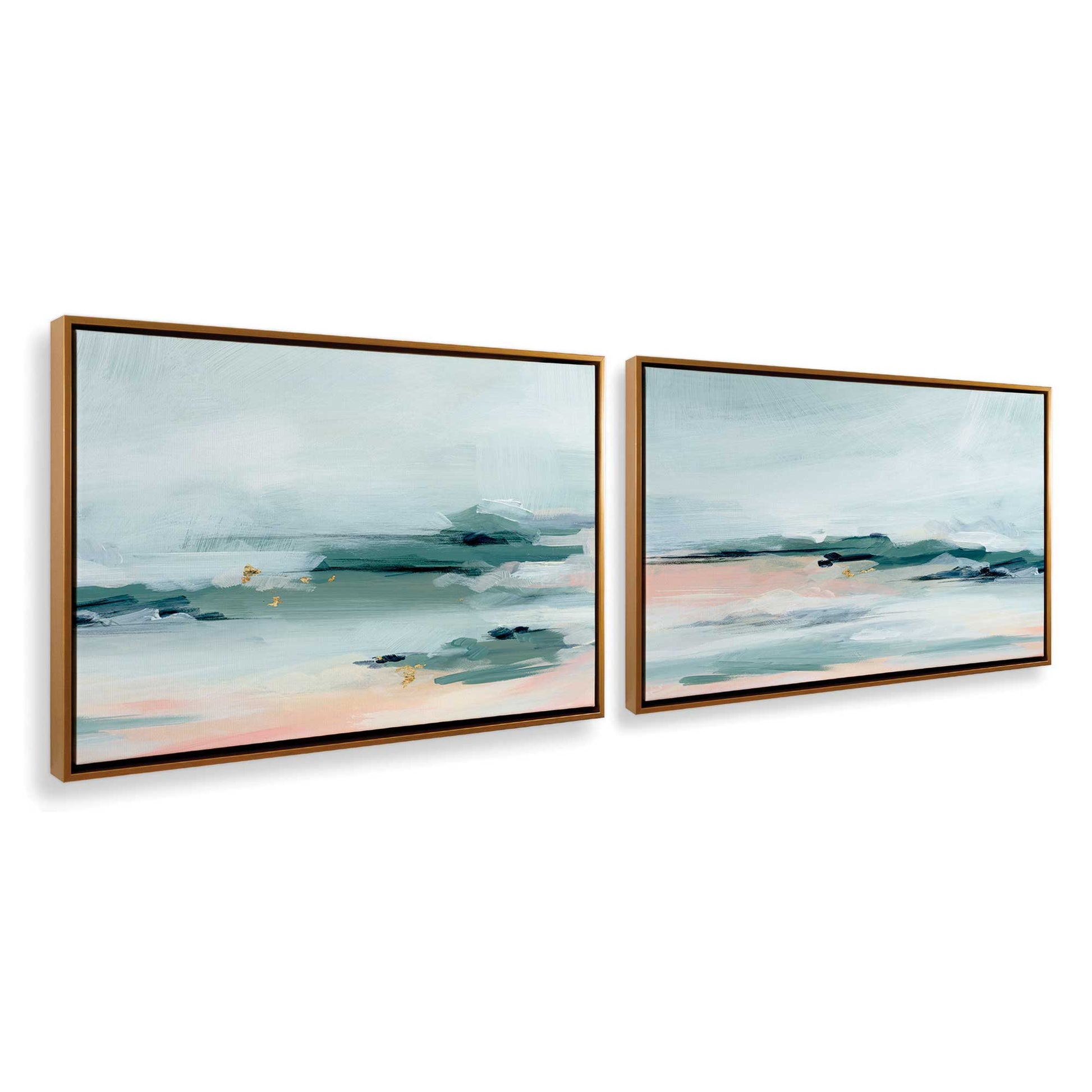 [Color:Polished Gold], Picture of art in a Polished Gold frame at an angle
