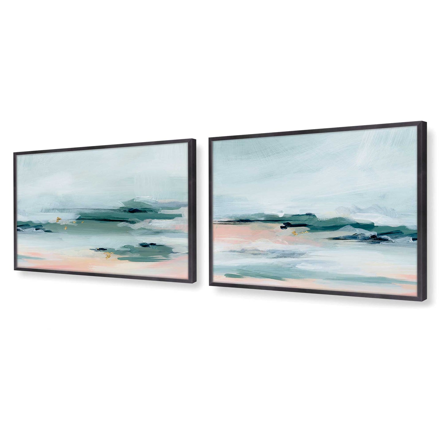 [Color:Weathered Zinc], Picture of art in a Weathered Zinc frame at an angle